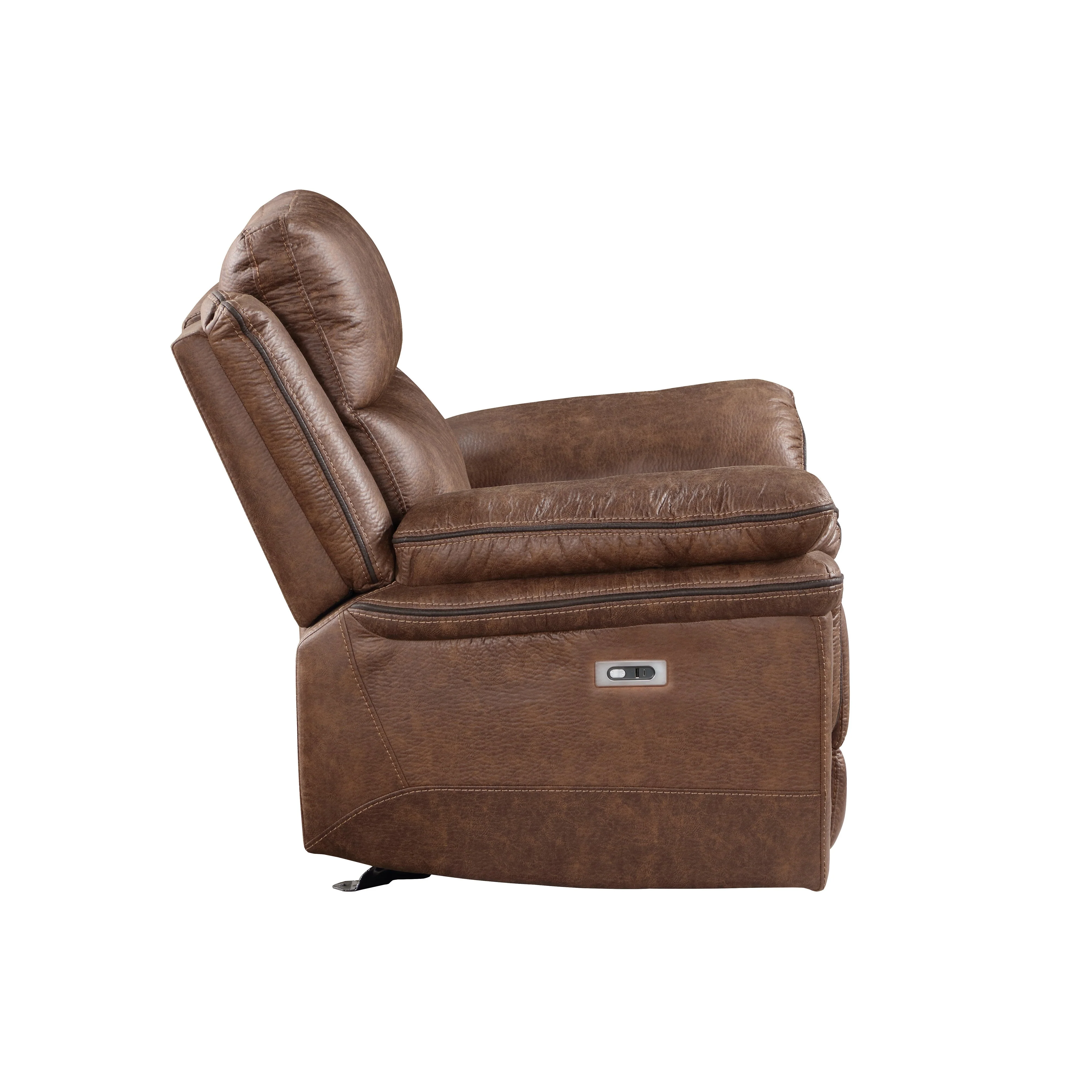 Ryland Glider Recliner W/Pwr Fr- Brown - Image 3