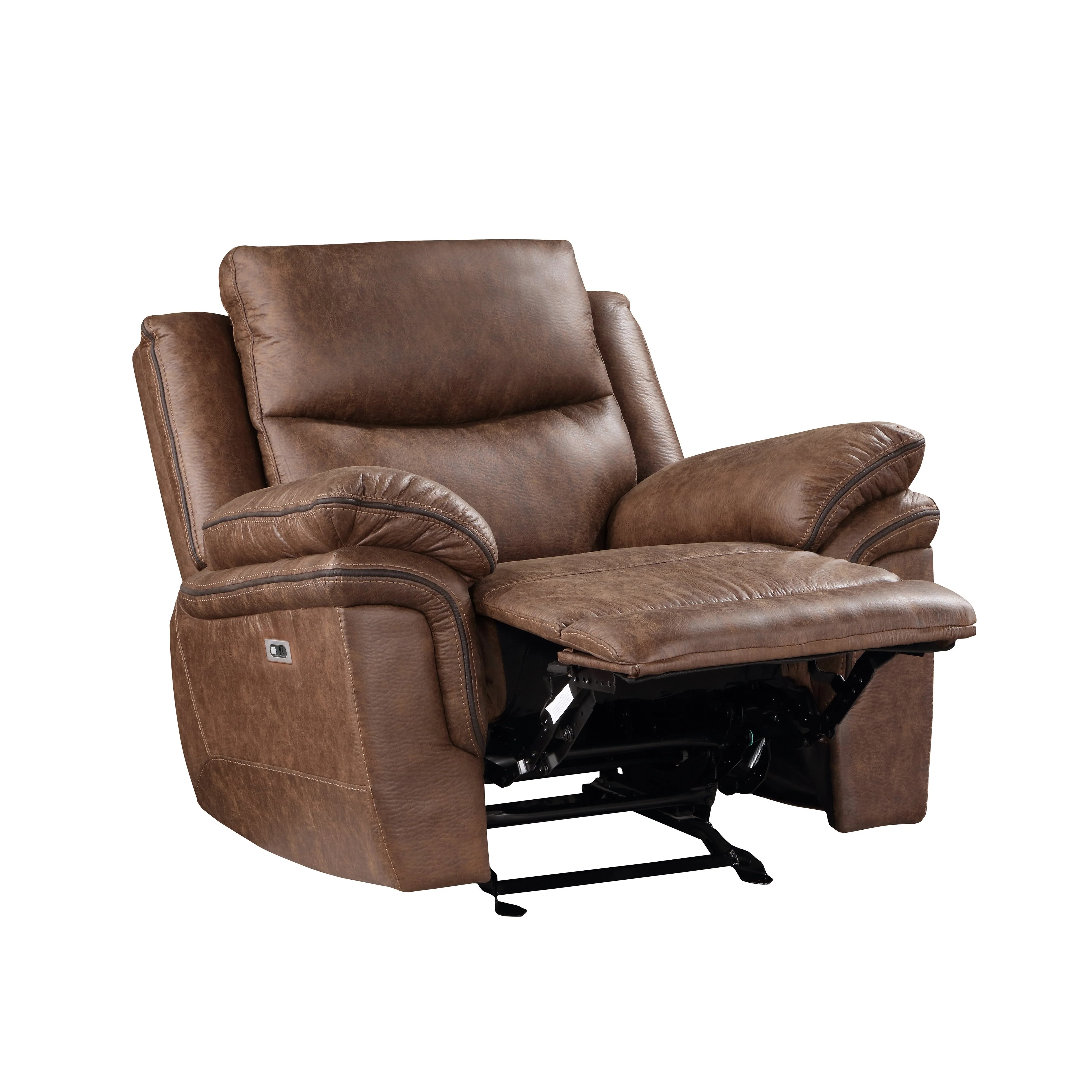 Ryland Glider Recliner W/Pwr Fr- Brown - Image 4