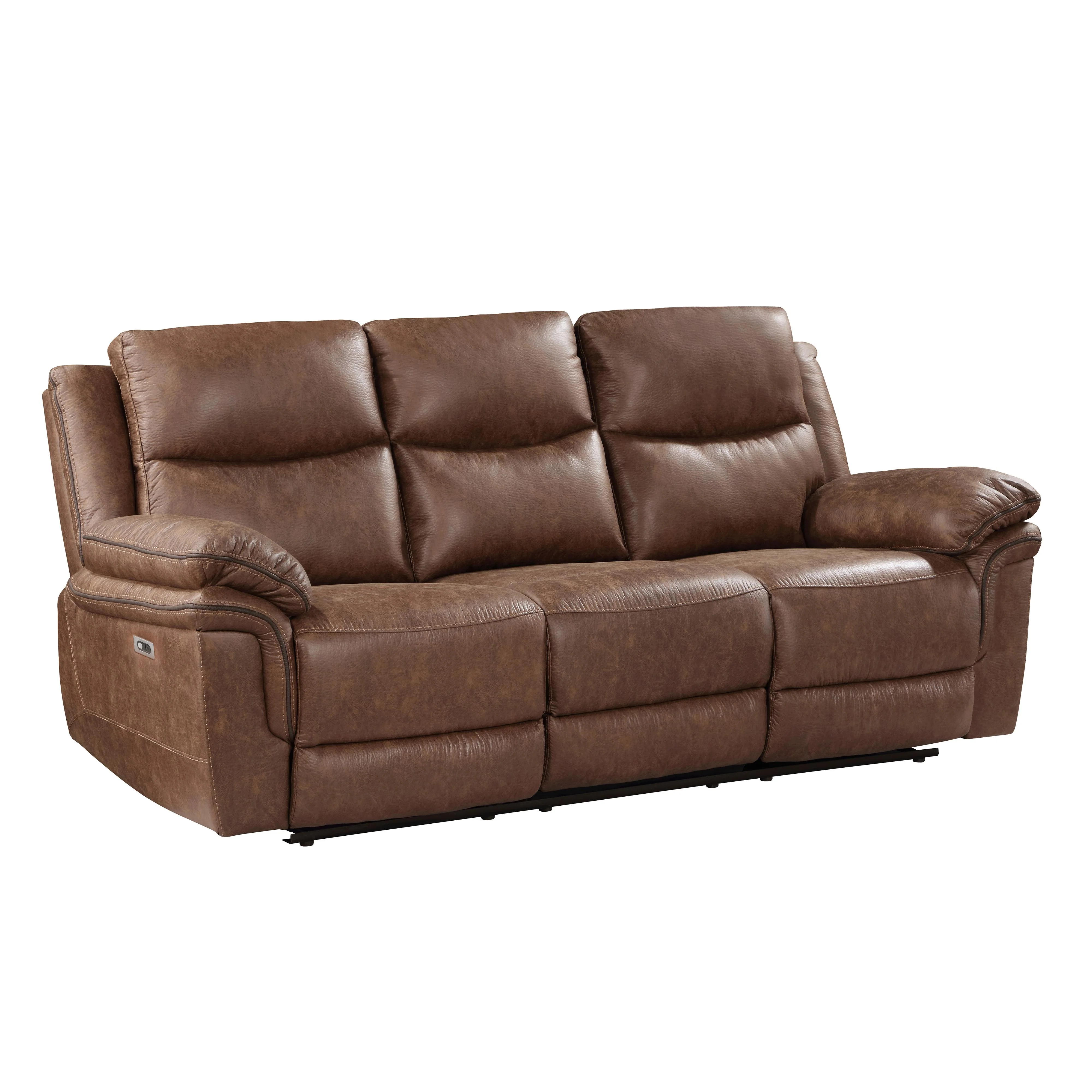 RYLAND SOFA W/DUAL RECLINER- BROWN - Image 2