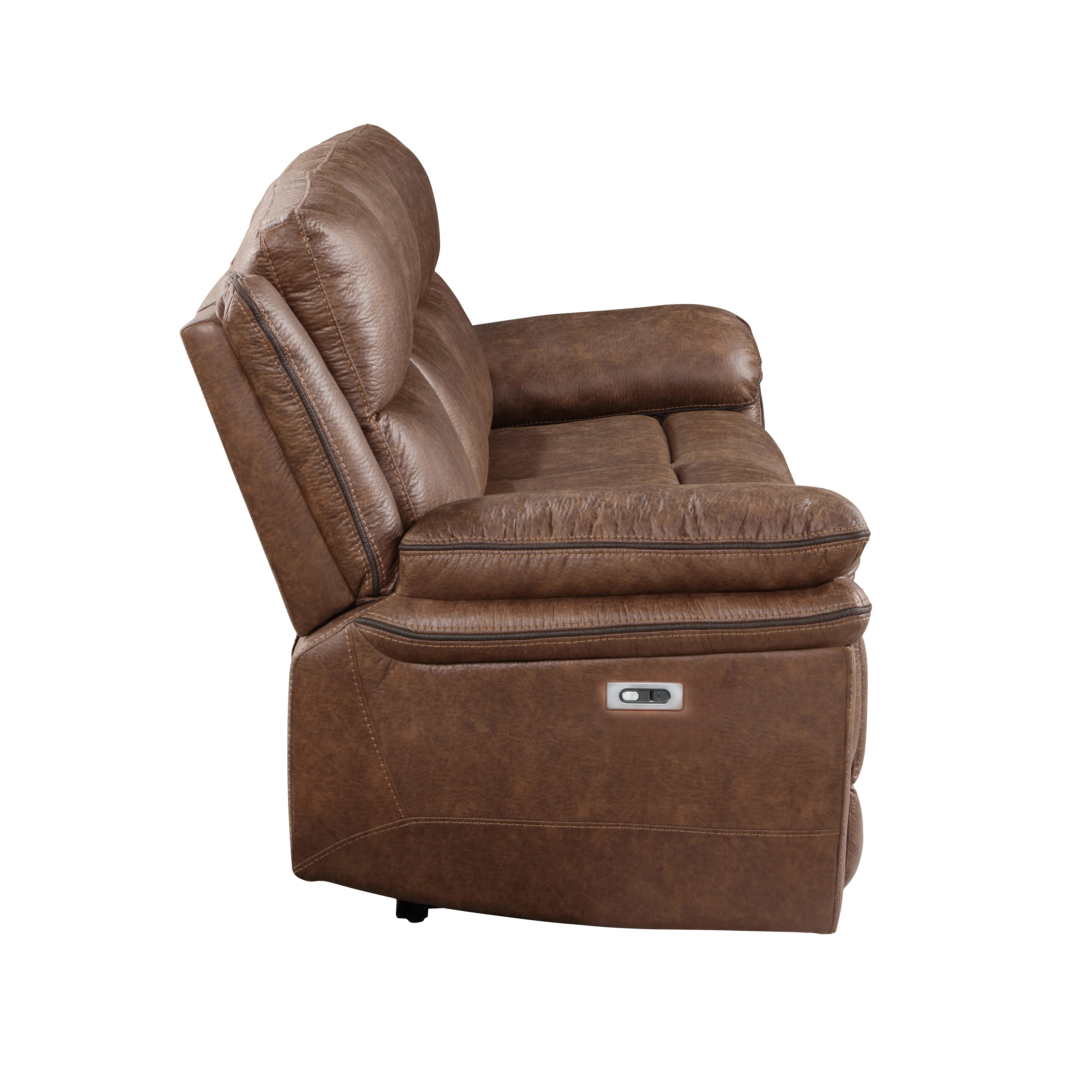 Ryland Sofa W/Pwr Fr- Brown - Image 2