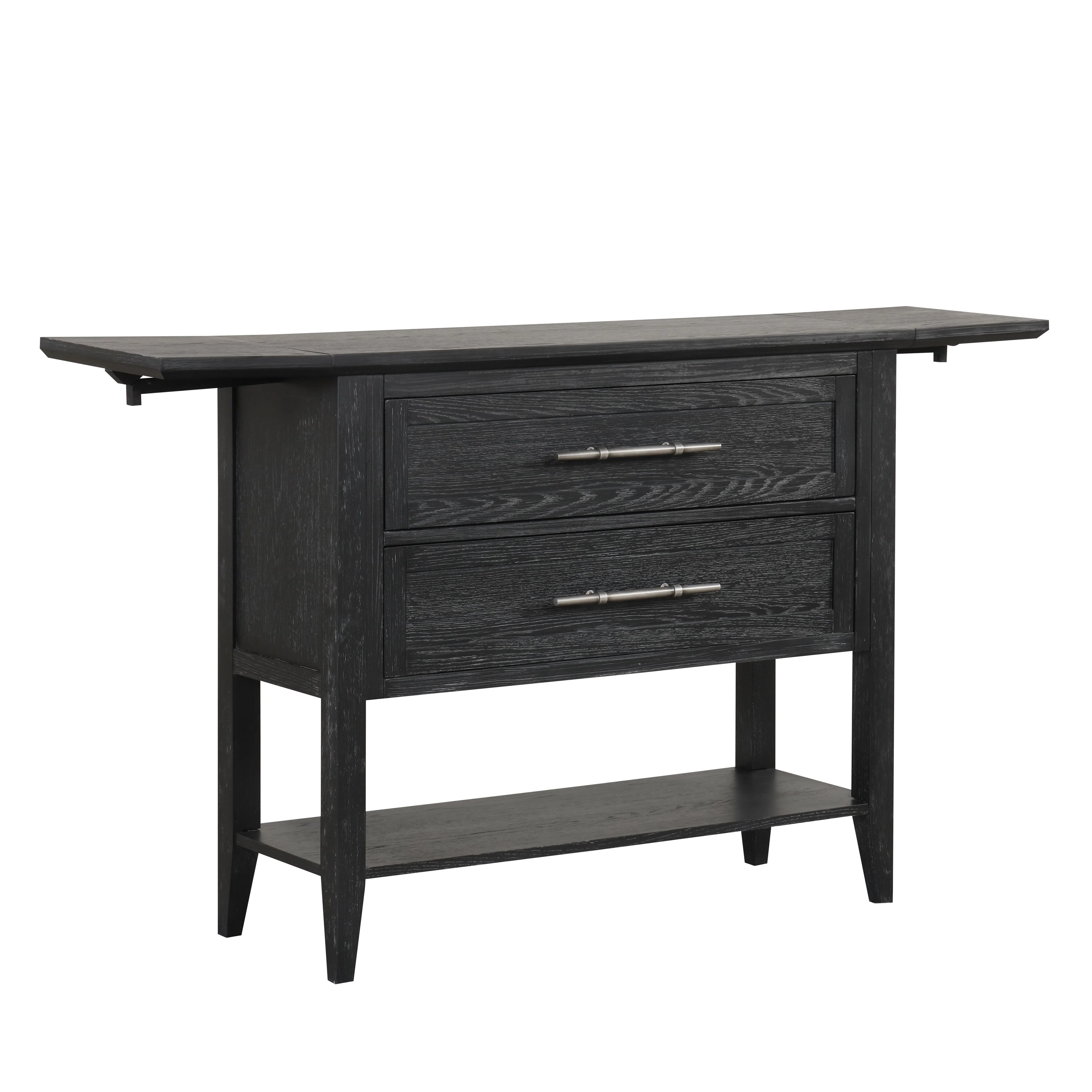 Sable Crest Drop Leaf Server-Black