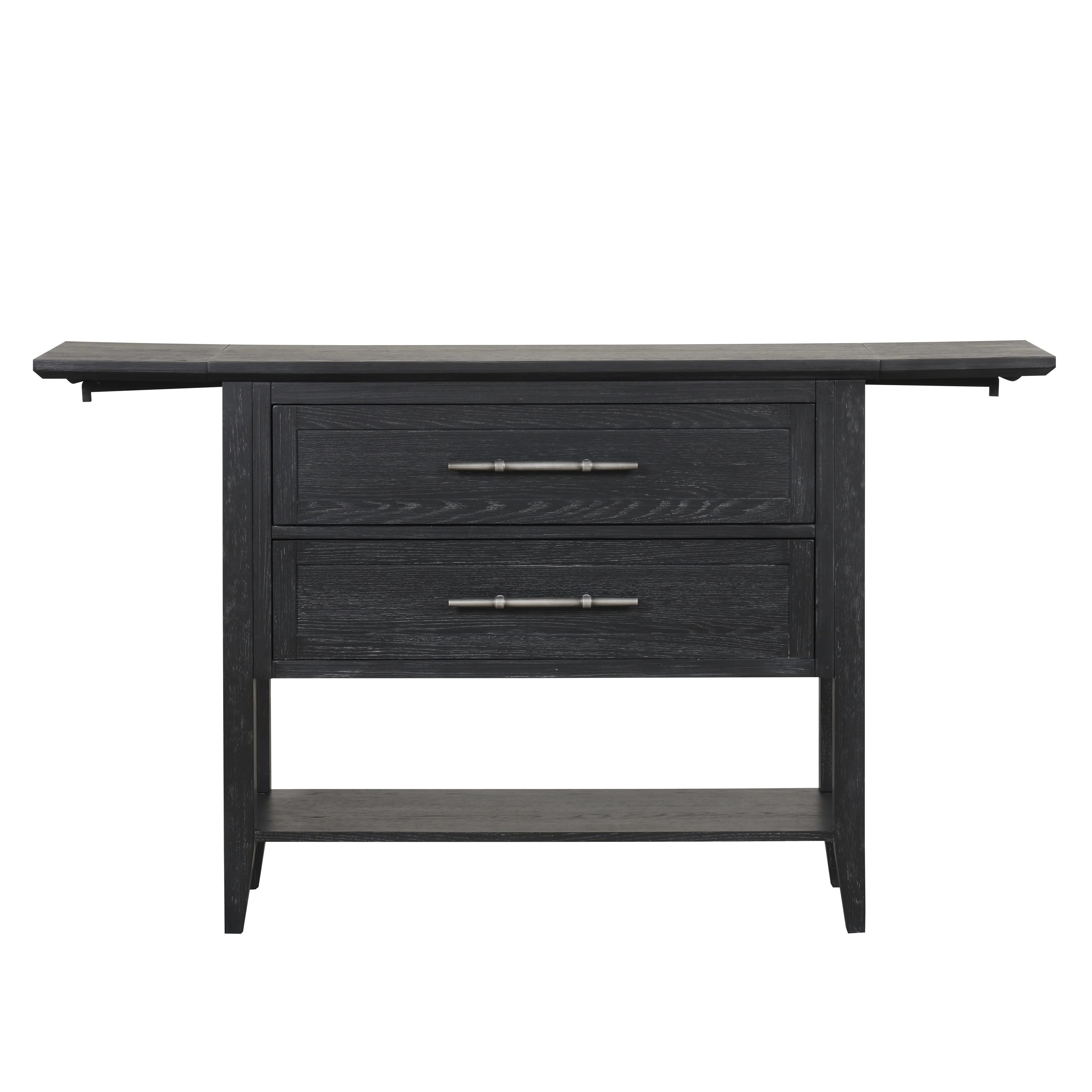 Sable Crest Drop Leaf Server-Black - Image 3