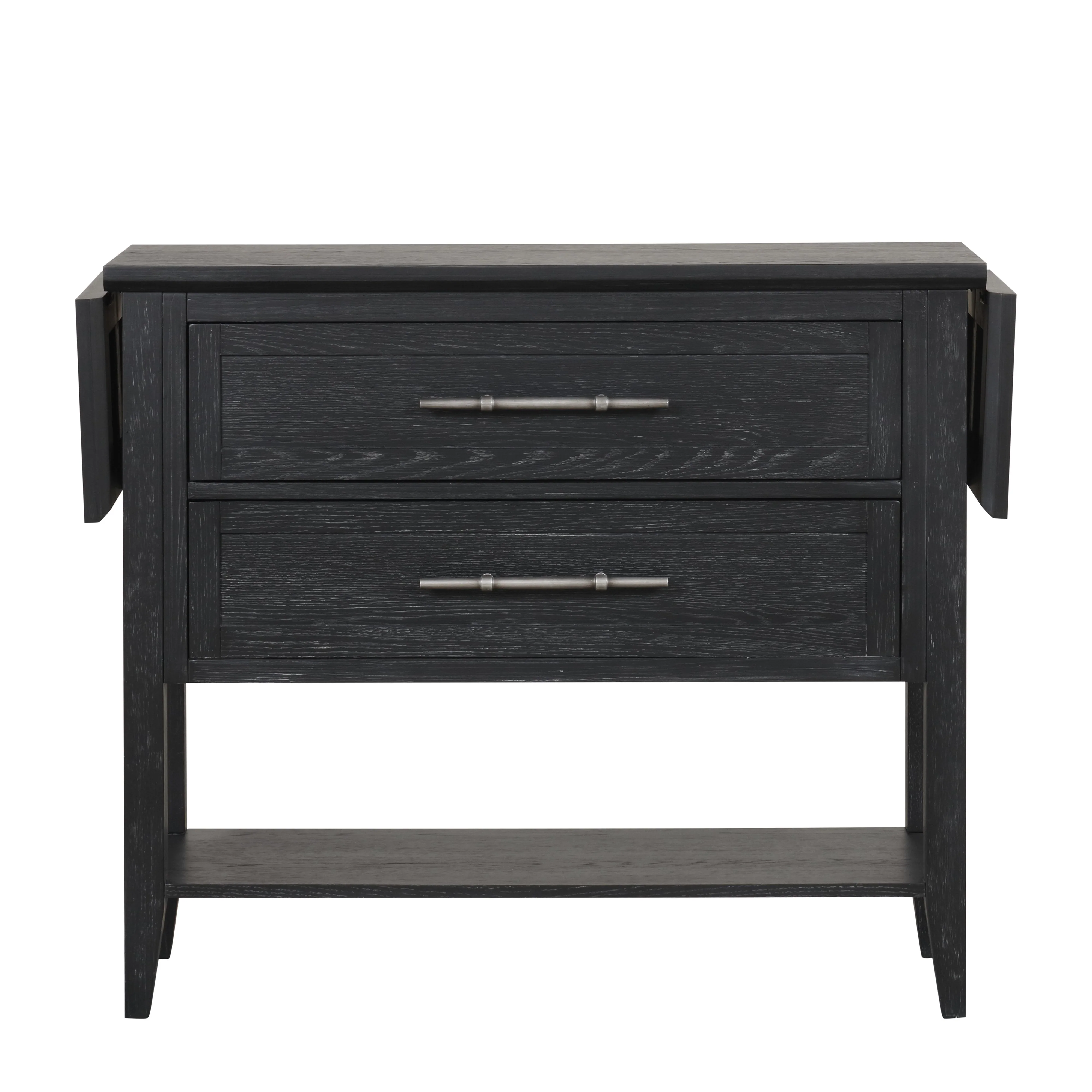 Sable Crest Drop Leaf Server-Black - Image 4