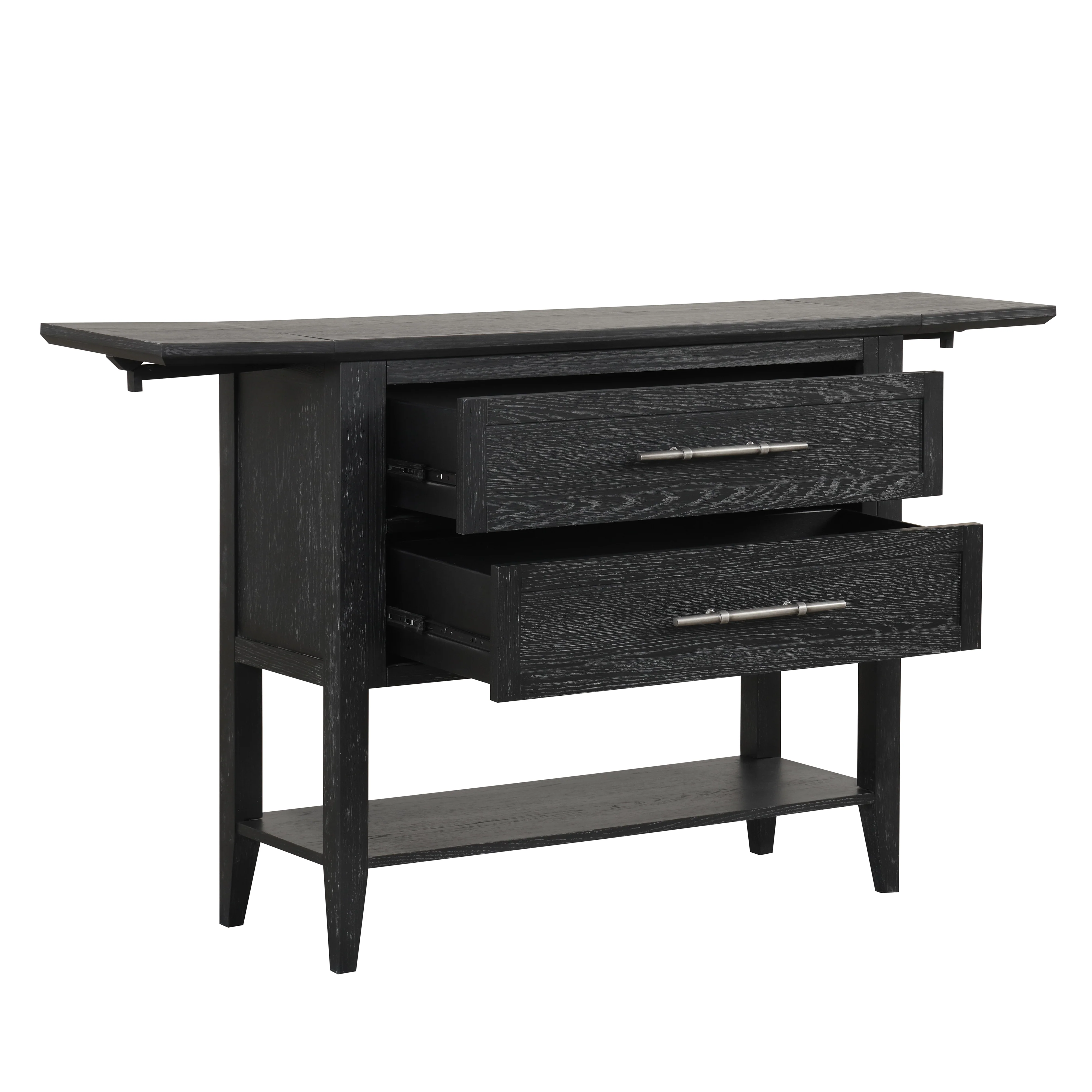 Sable Crest Drop Leaf Server-Black - Image 5