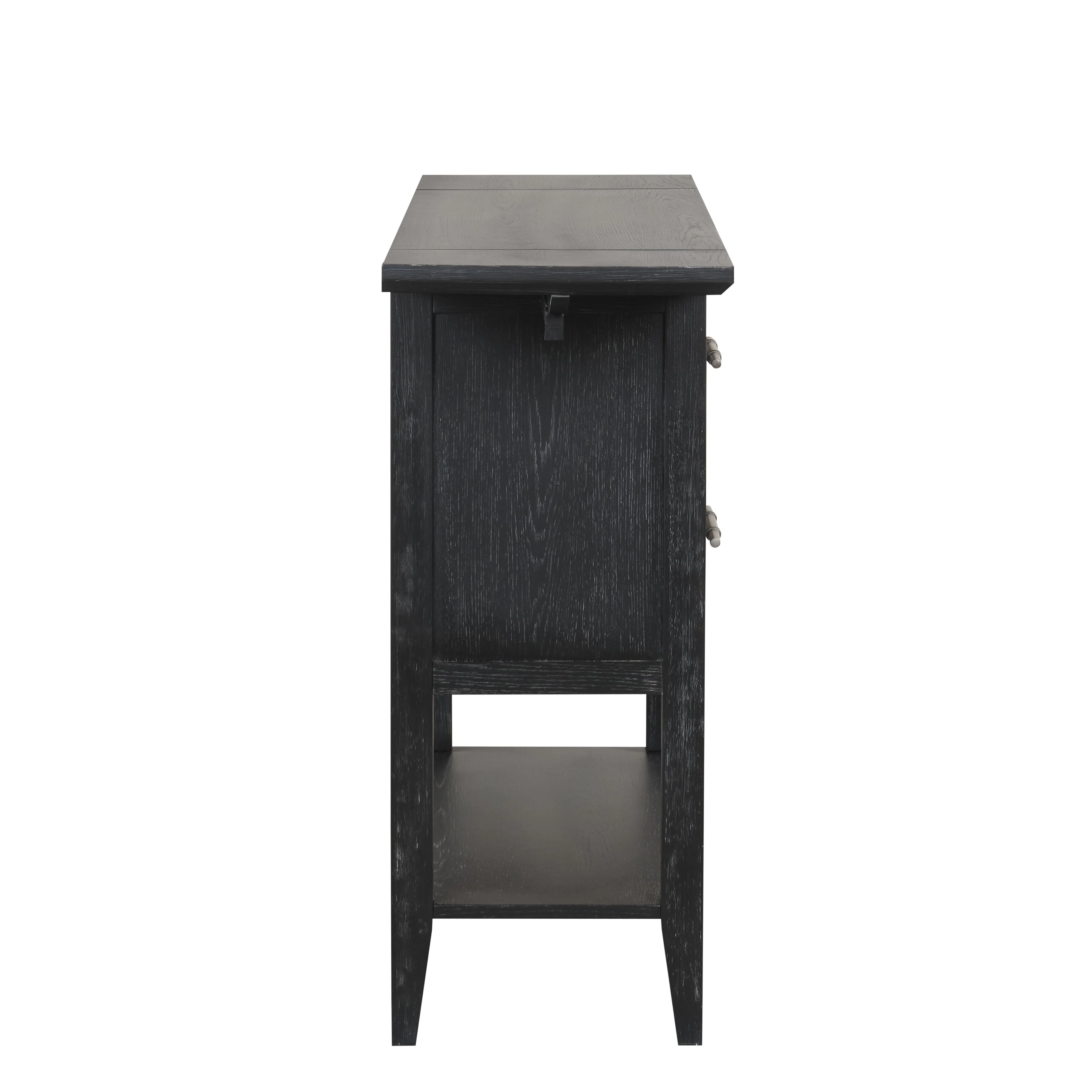 Sable Crest Drop Leaf Server-Black - Image 7
