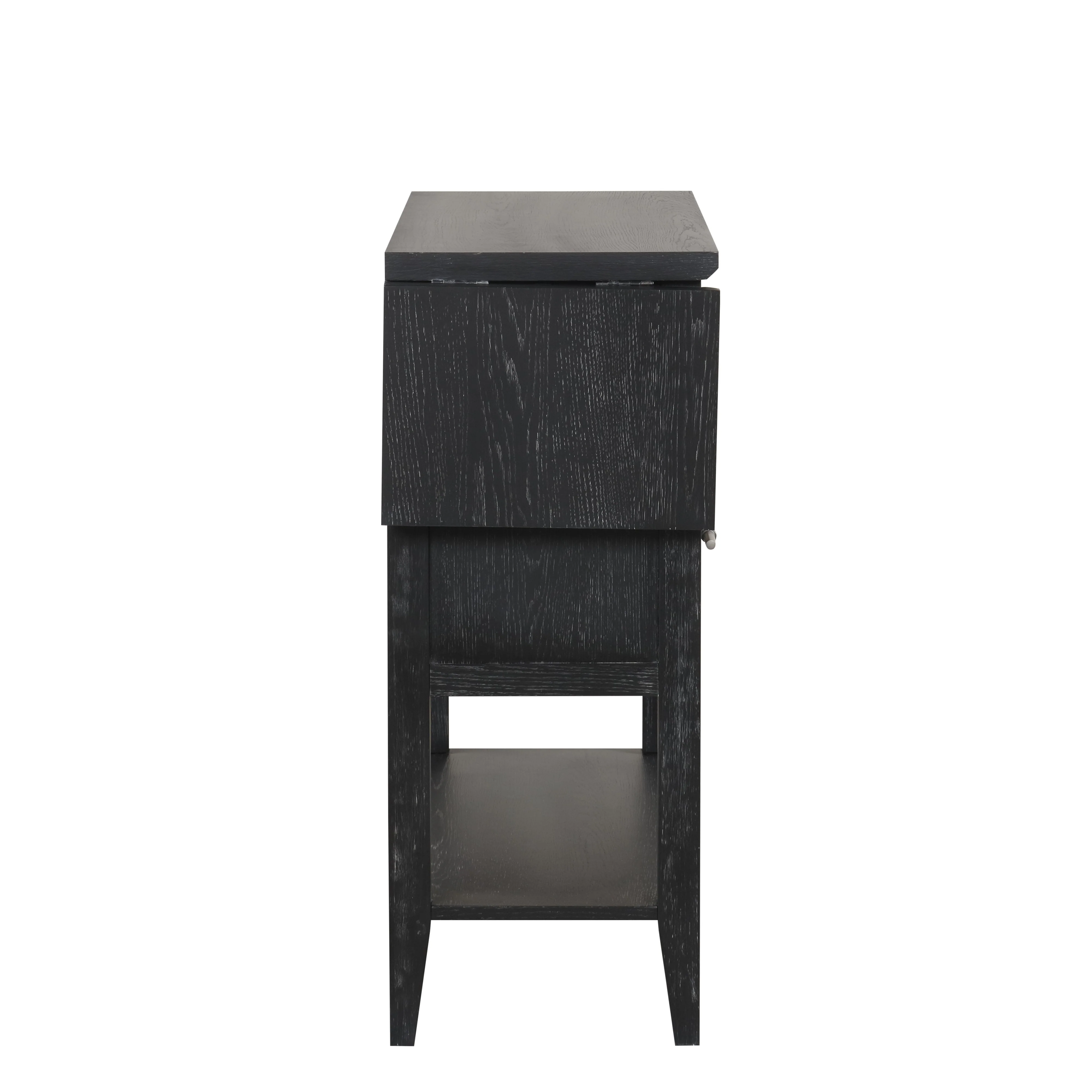 Sable Crest Drop Leaf Server-Black - Image 8