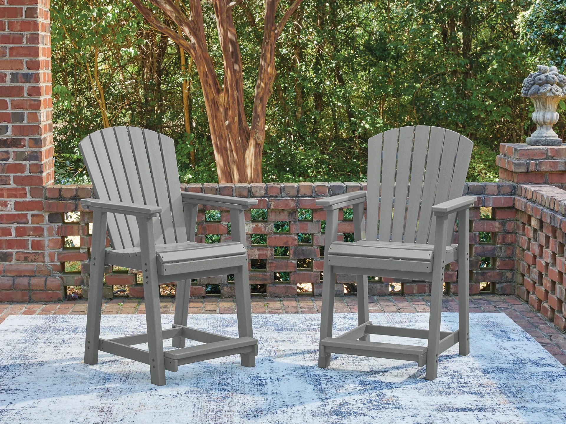 Sanctuary Beach Outdoor Counter Height Bar Stool (Set of 2) - Image 2