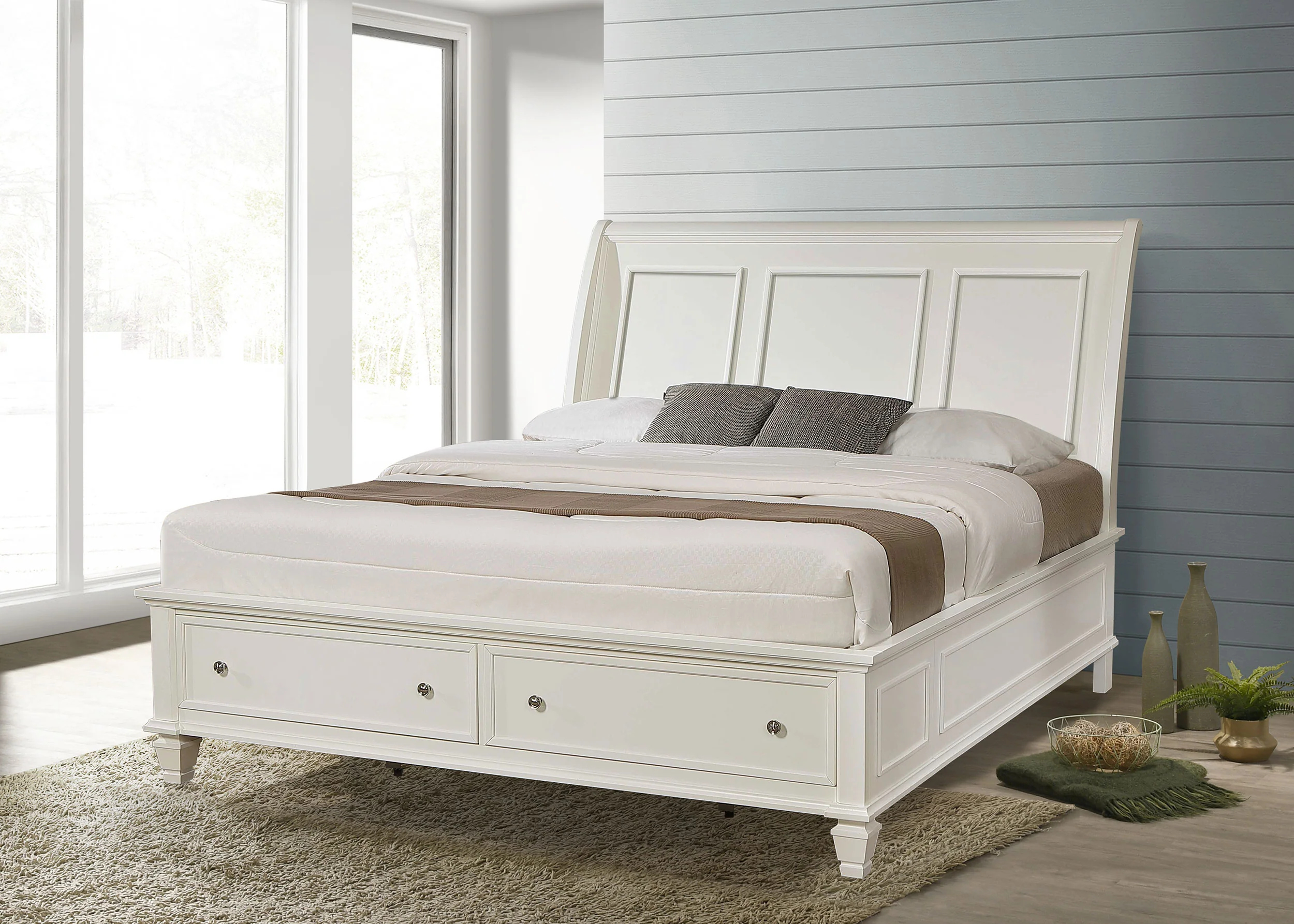 Sandy Beach Panel Platform Storage Bed - Image 9
