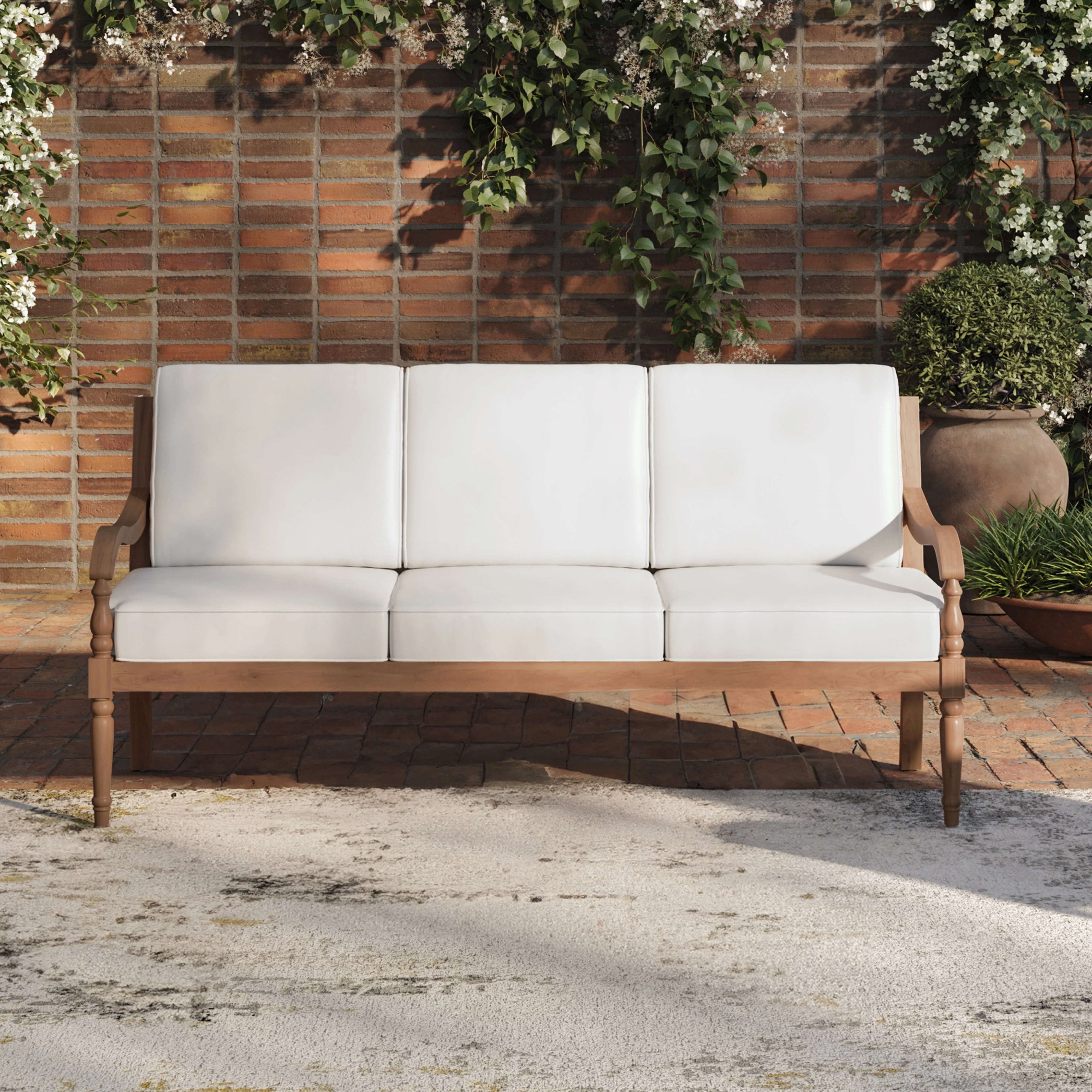 Savannah Sofa-White Linen - Image 5