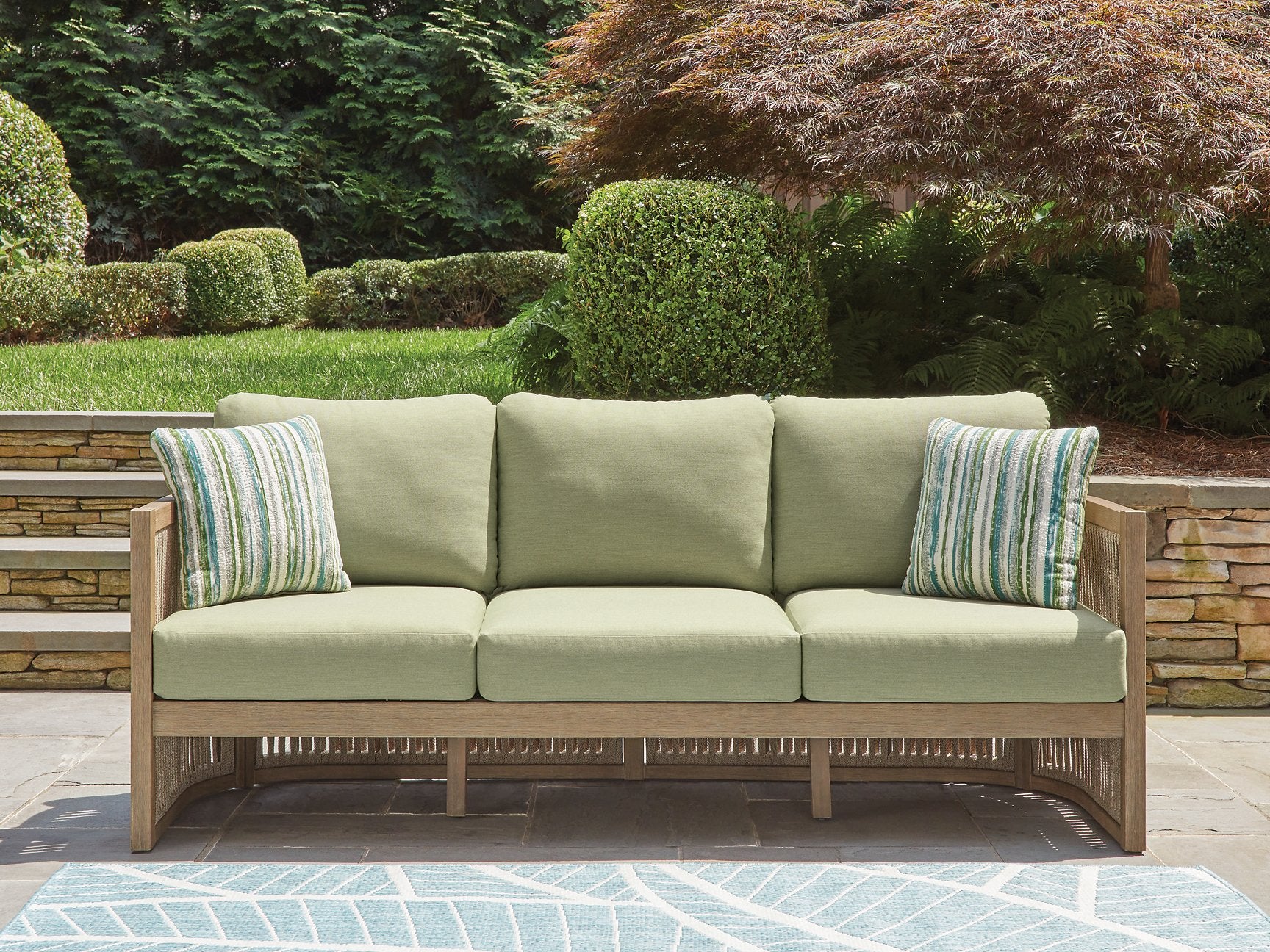 Serena Shores Outdoor Sofa with Cushion - Image 2