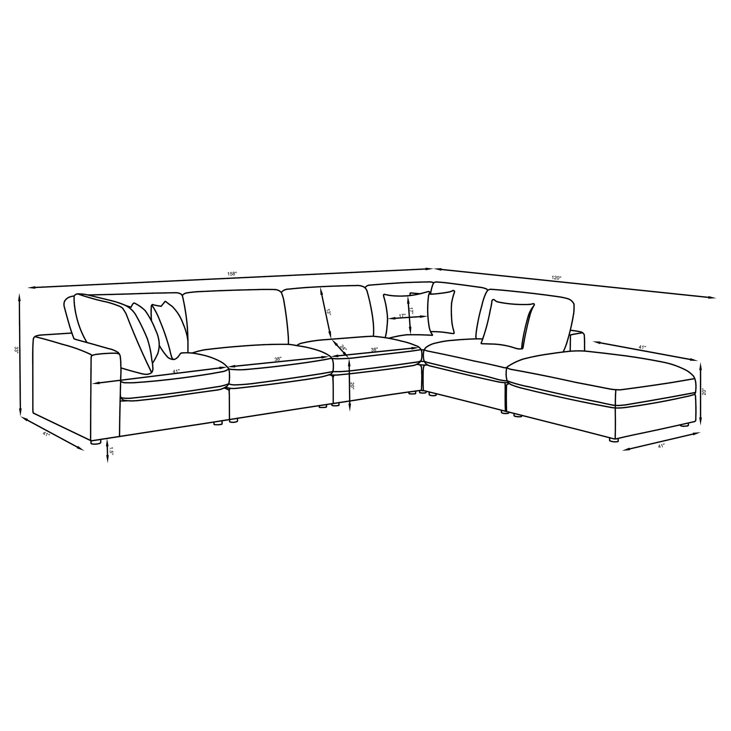 Serene Modular Sectional Sofa - Image 78