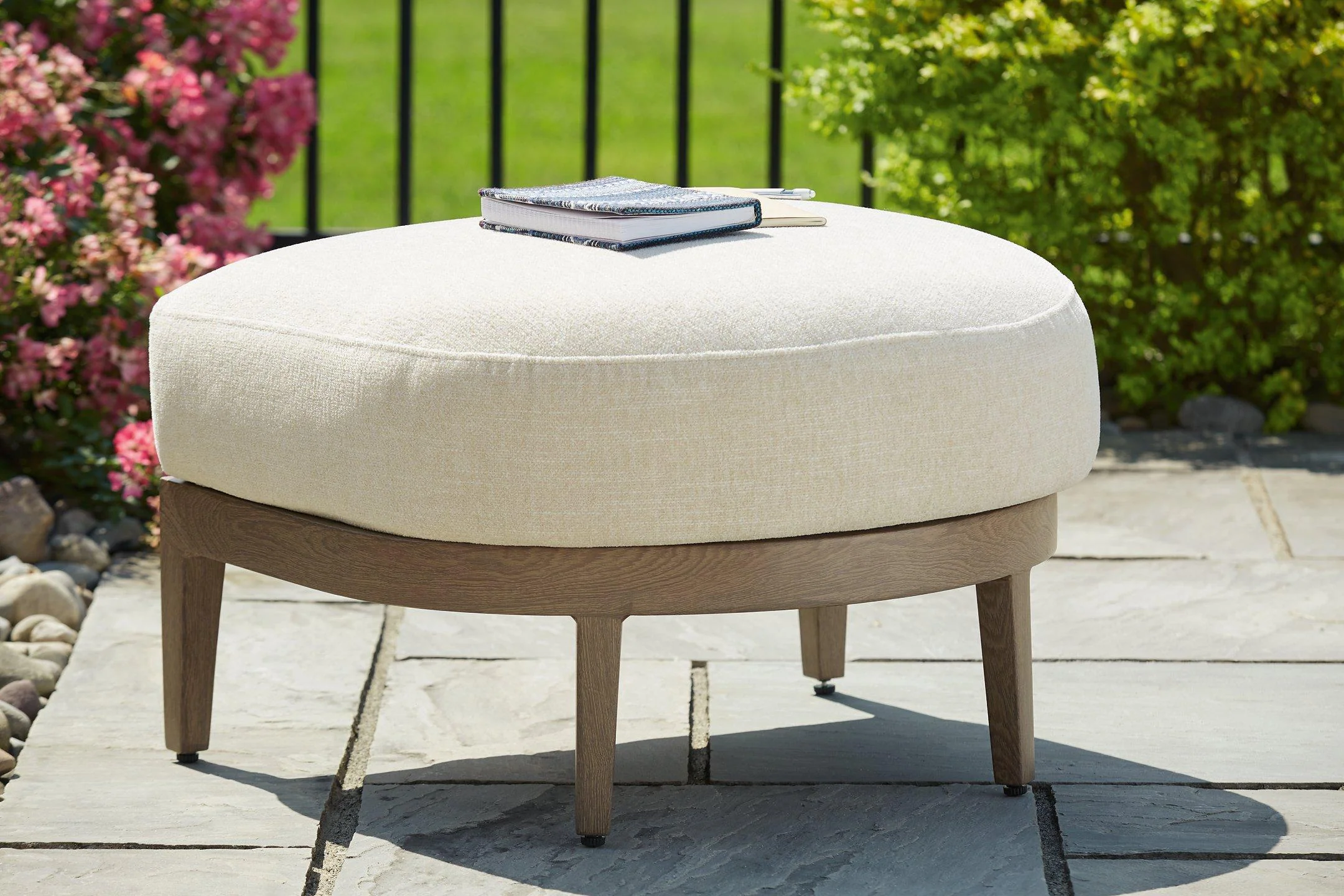 Serene Bay Outdoor Ottoman with Cushion - Image 2
