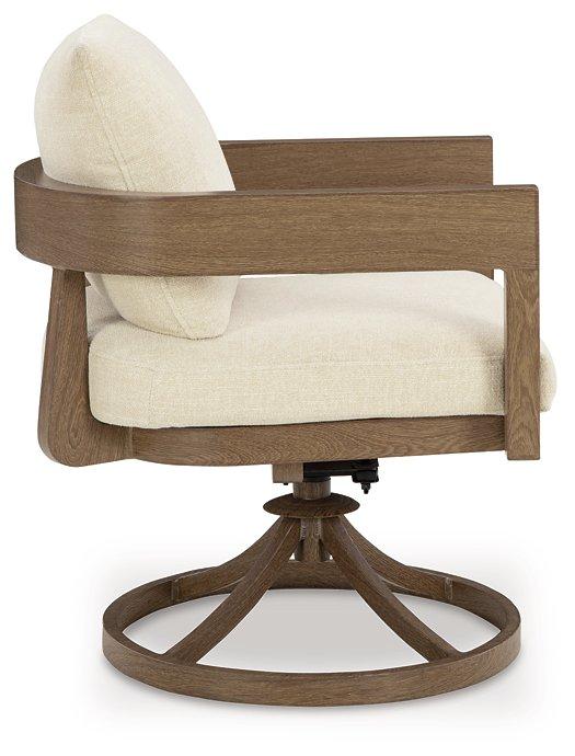 Serene Bay Outdoor Swivel Dining Chair with Cushion (Set of 2) - Image 5