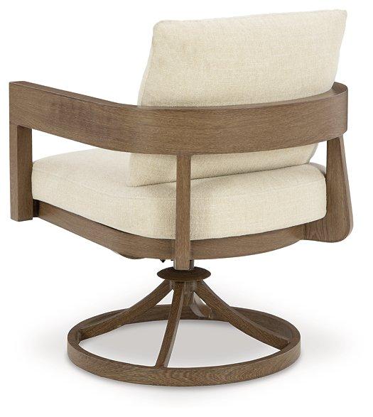 Serene Bay Outdoor Swivel Dining Chair with Cushion (Set of 2) - Image 6