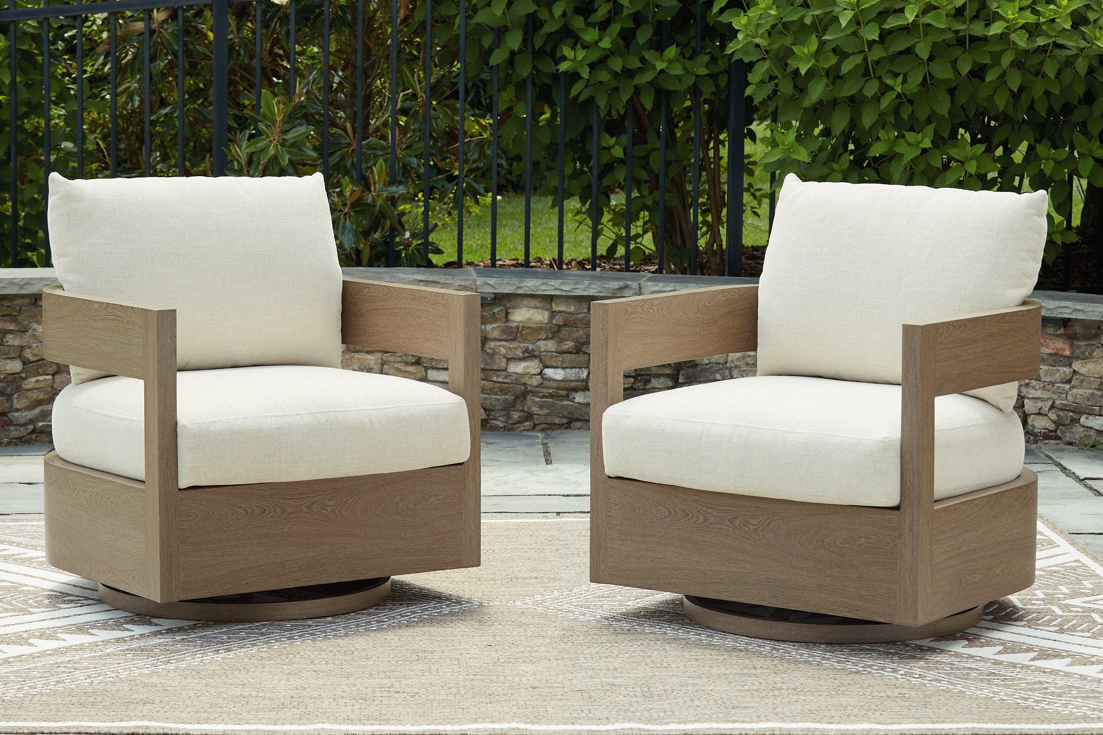 Serene Bay Outdoor Swivel Glider Chair with Cushion - Image 7