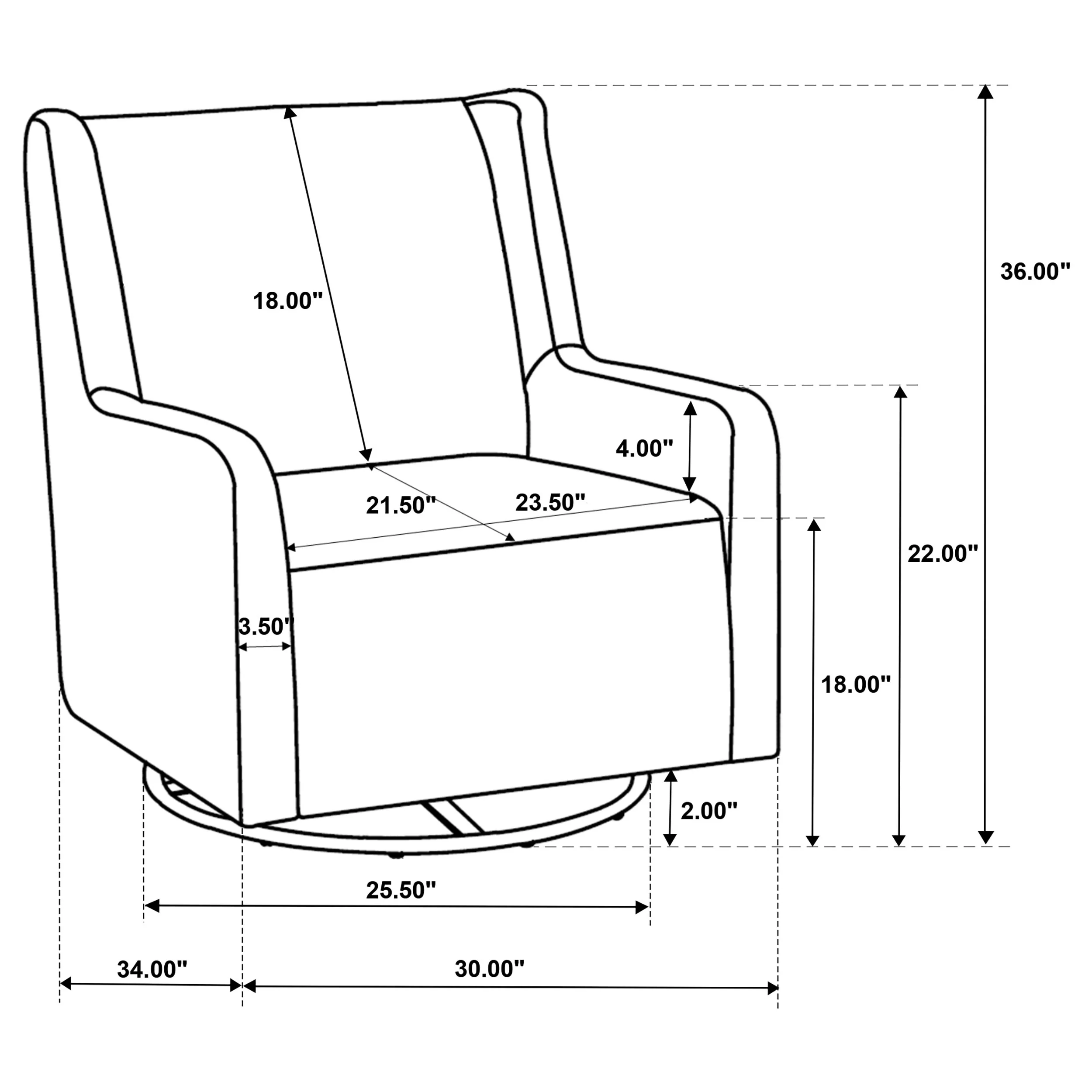 Serra Swivel Glider Chair - Image 22