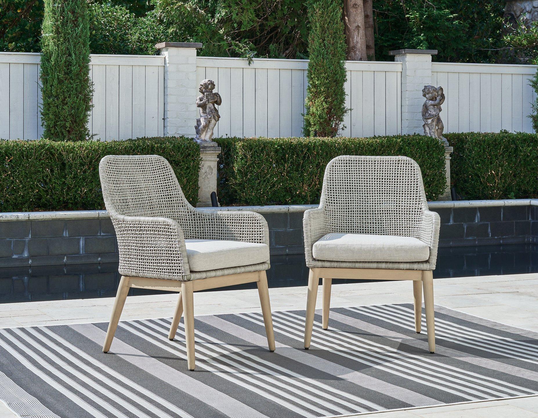 Seton Creek Outdoor Dining Arm Chair (Set of 2) - Image 2