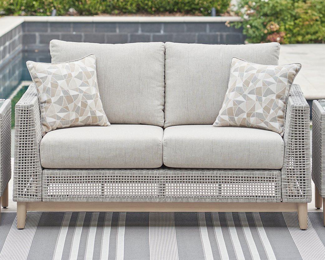 Seton Creek Outdoor Loveseat with Cushion - Image 2