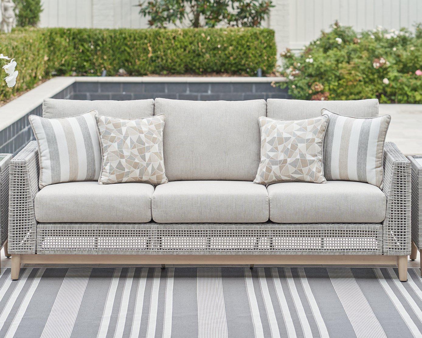 Seton Creek Outdoor Sofa with Cushion - Image 2