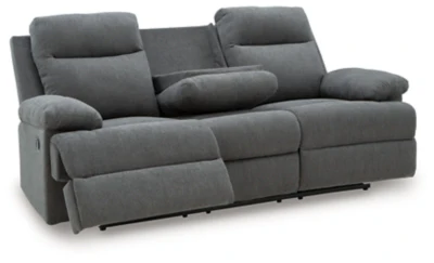 Side-Swipe Reclining Sofa with Drop Down Table - Image 6