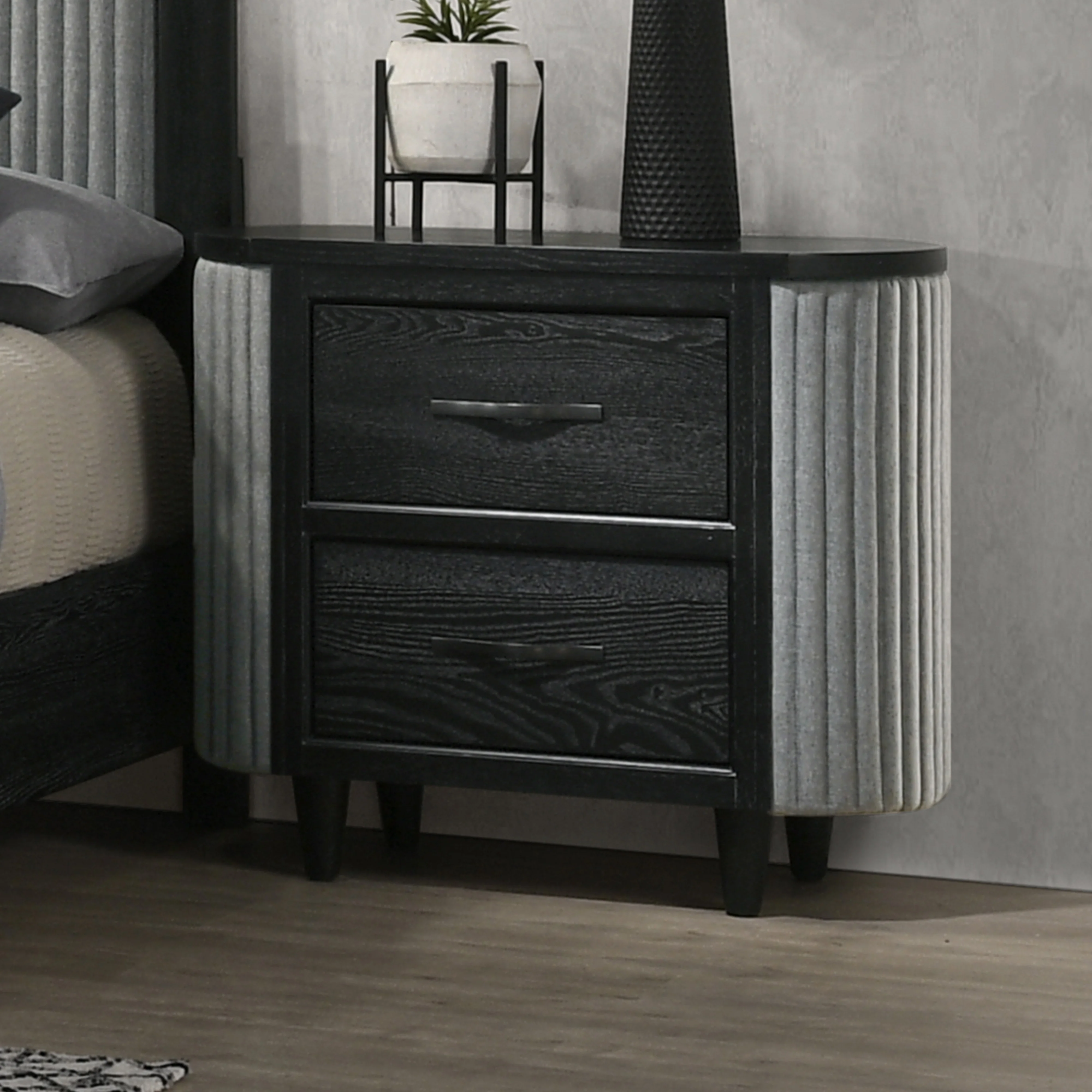 Skyline 2 Drawer Nightstand-Onyx - Image 8