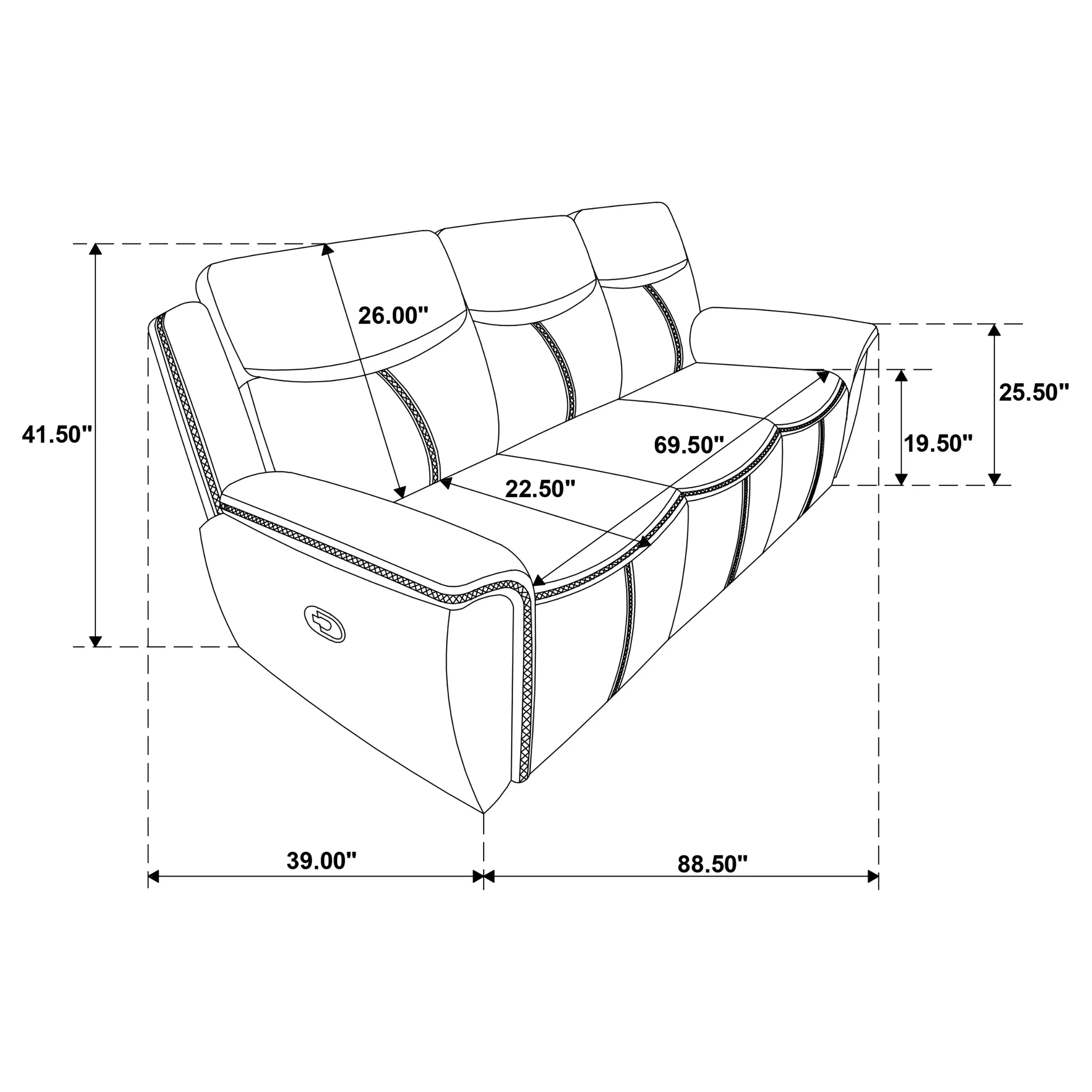 Sloane Reclining Sofa Set - Image 18