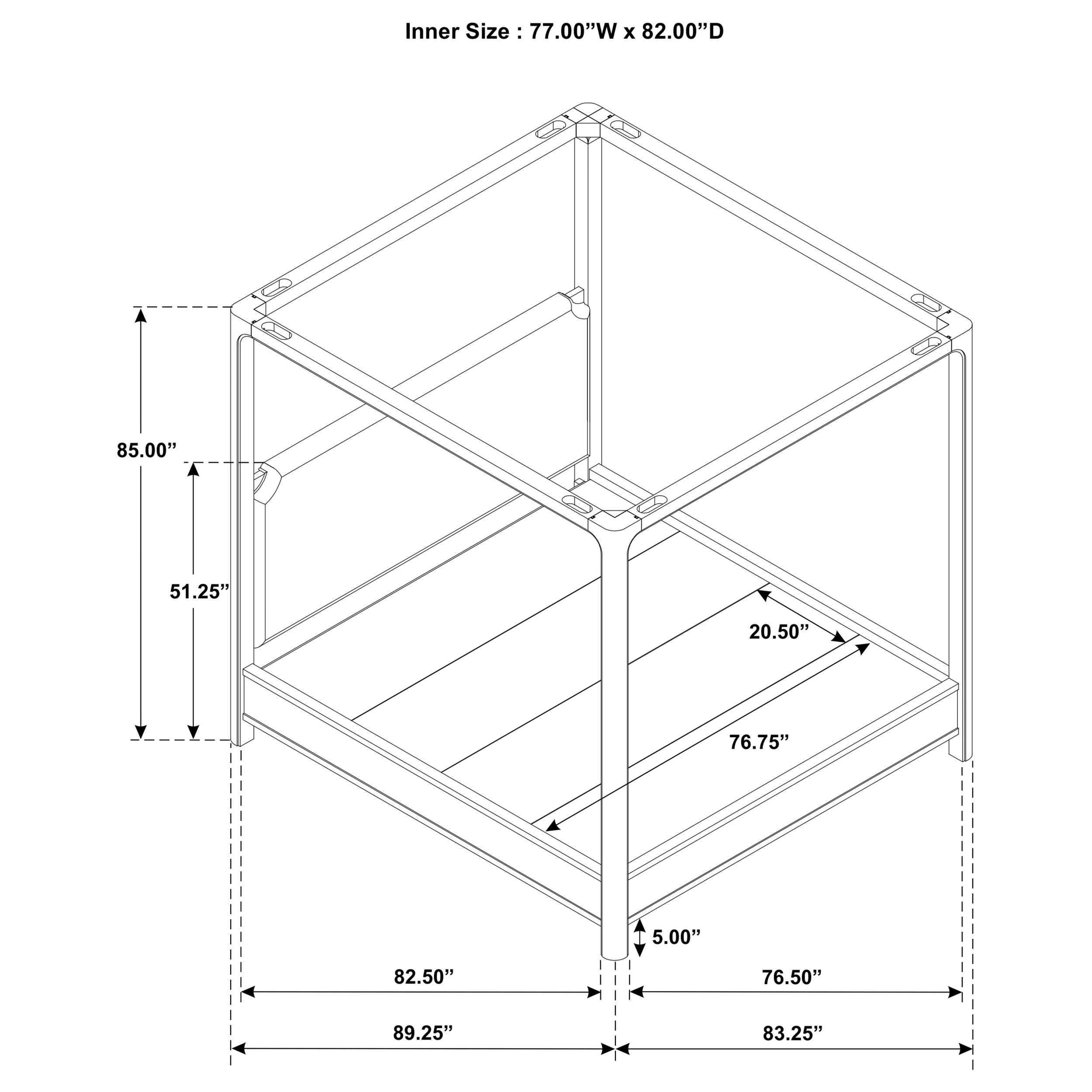 Solano Canopy Panel Platform Bed - Image 21