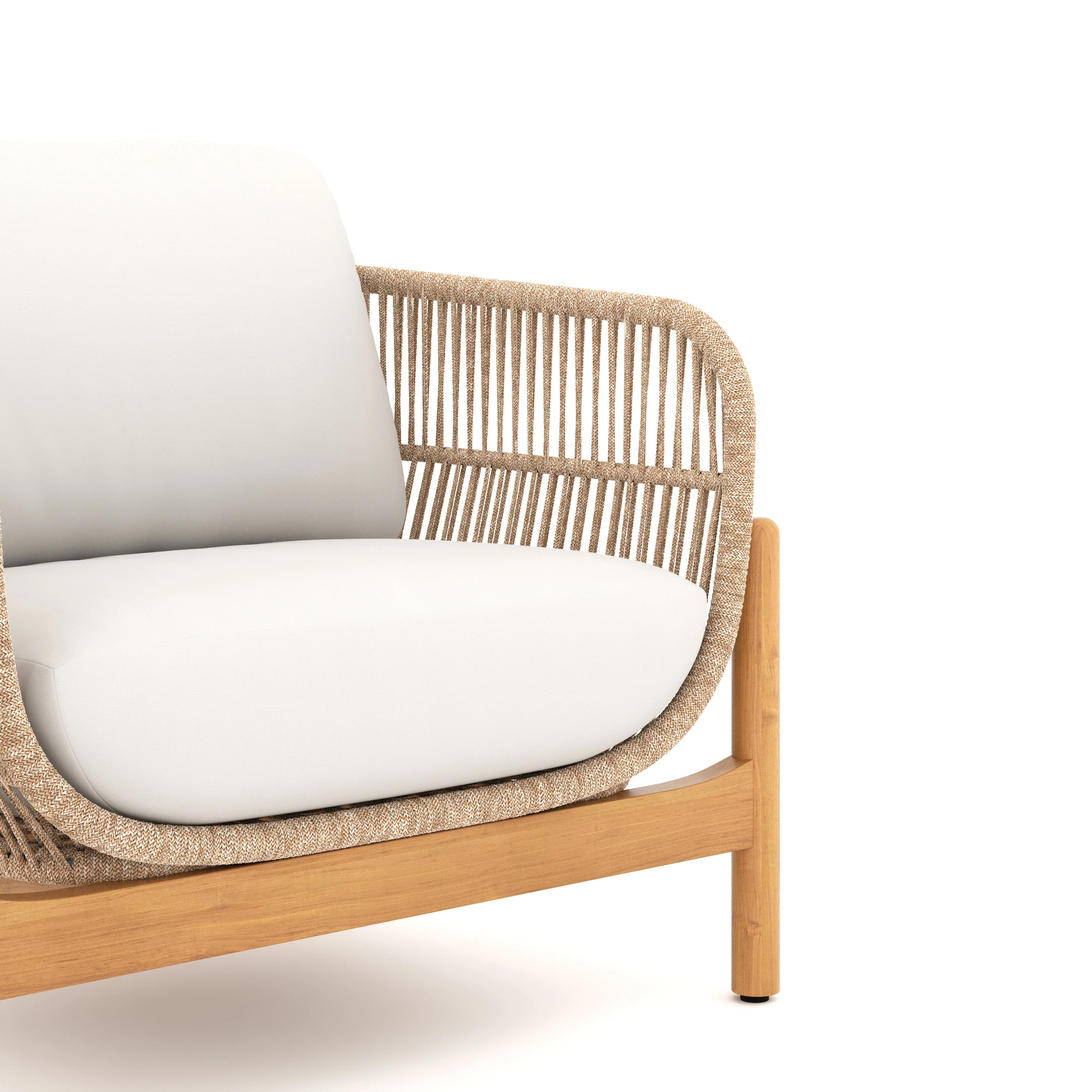 Solstice Rope Club Chair-Linen Beige - Image 3