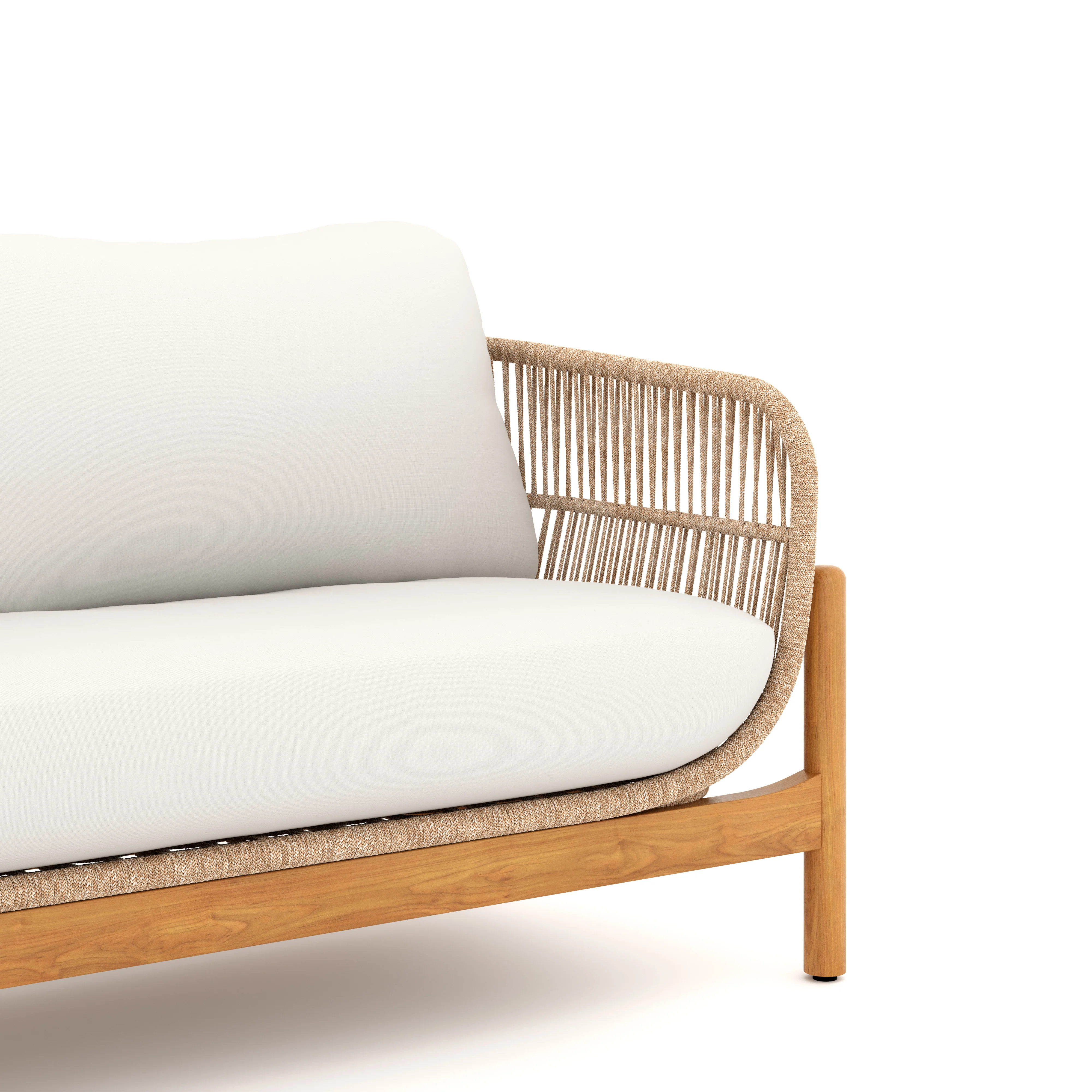 Solstice Rope Loveseat-Linen Beige - Image 3