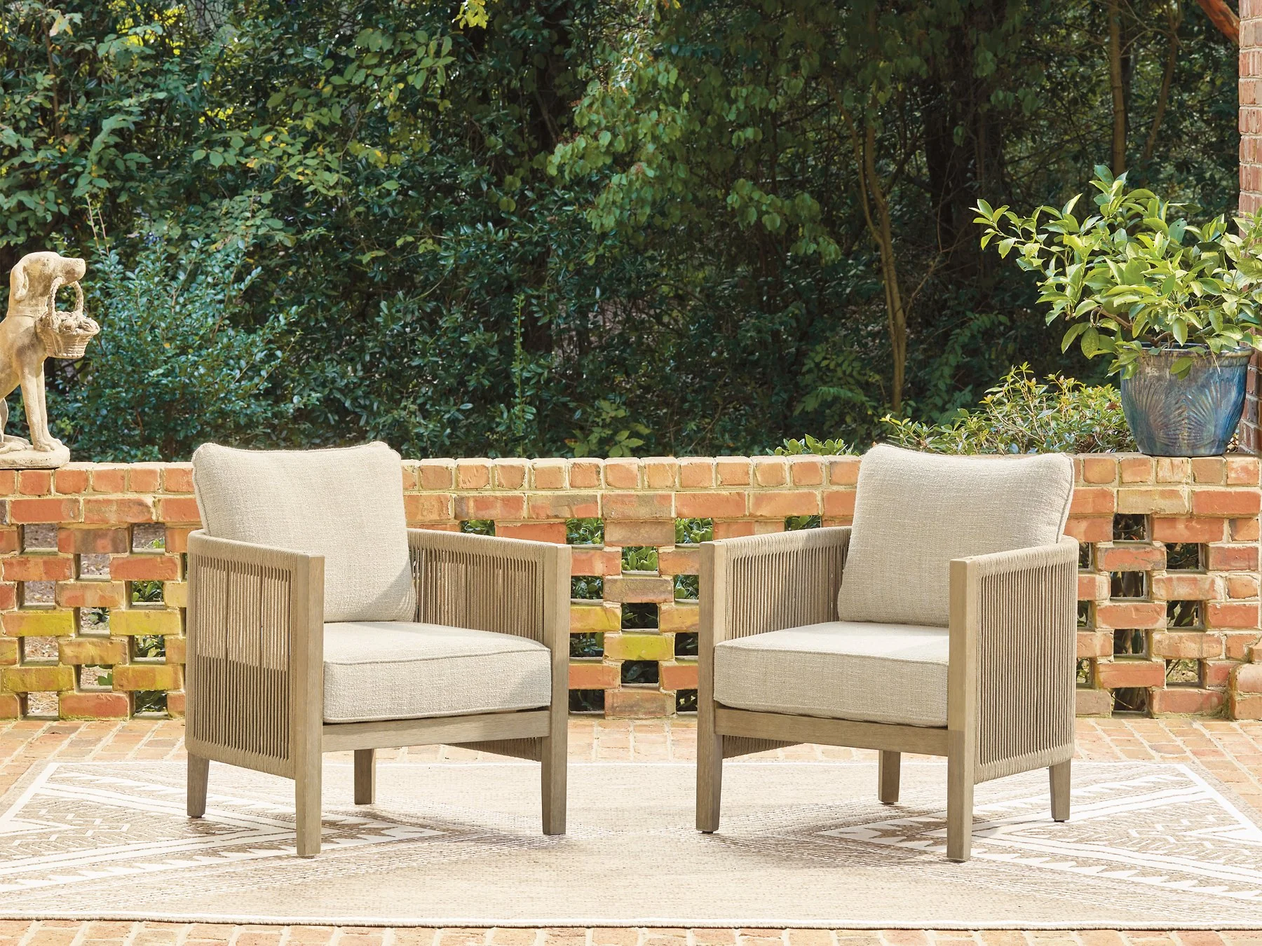 Spooners Cove Outdoor Lounge Chair with Cushion (Set of 2) - Image 6
