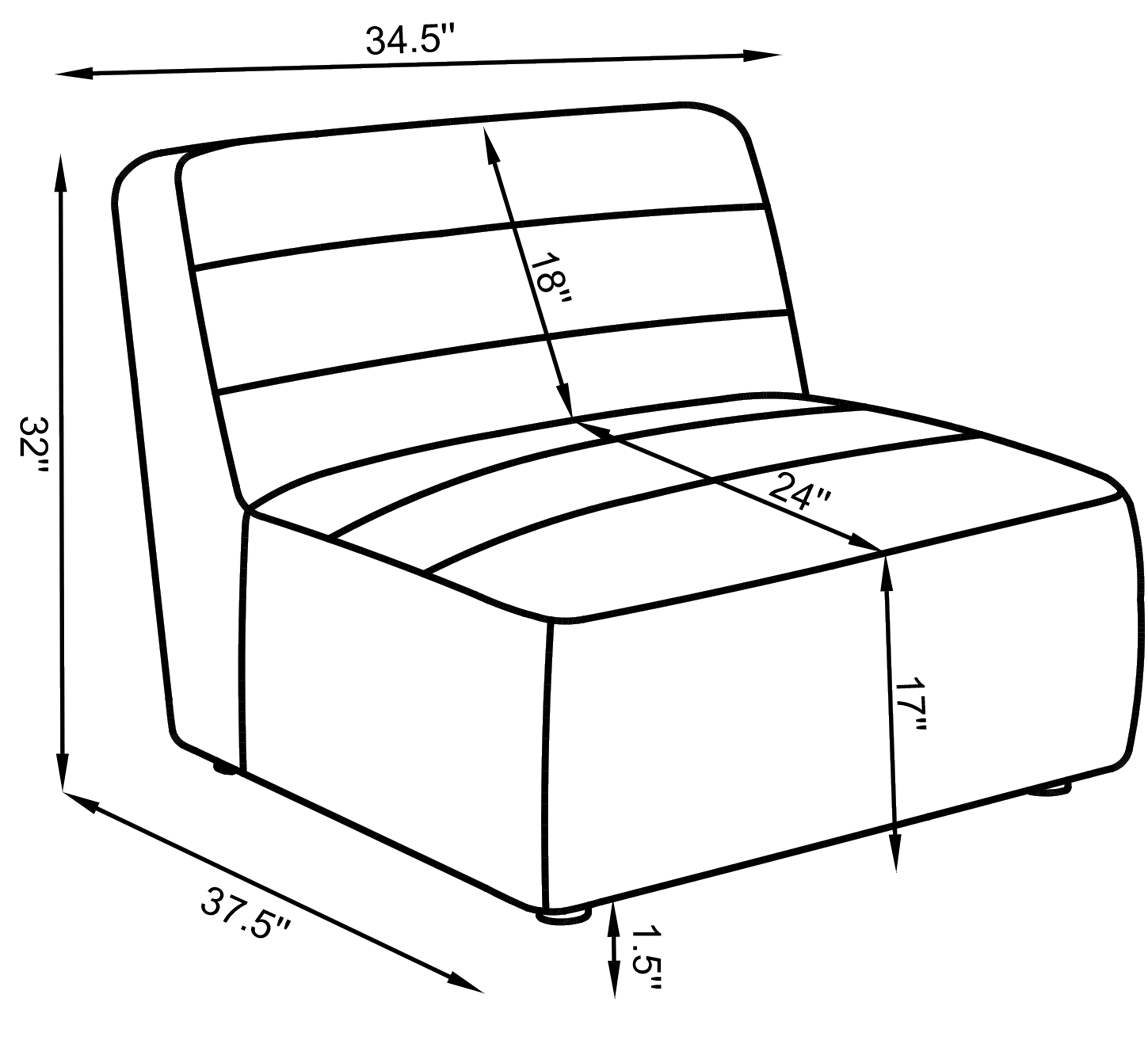 Sunny Armless Chair - Image 10