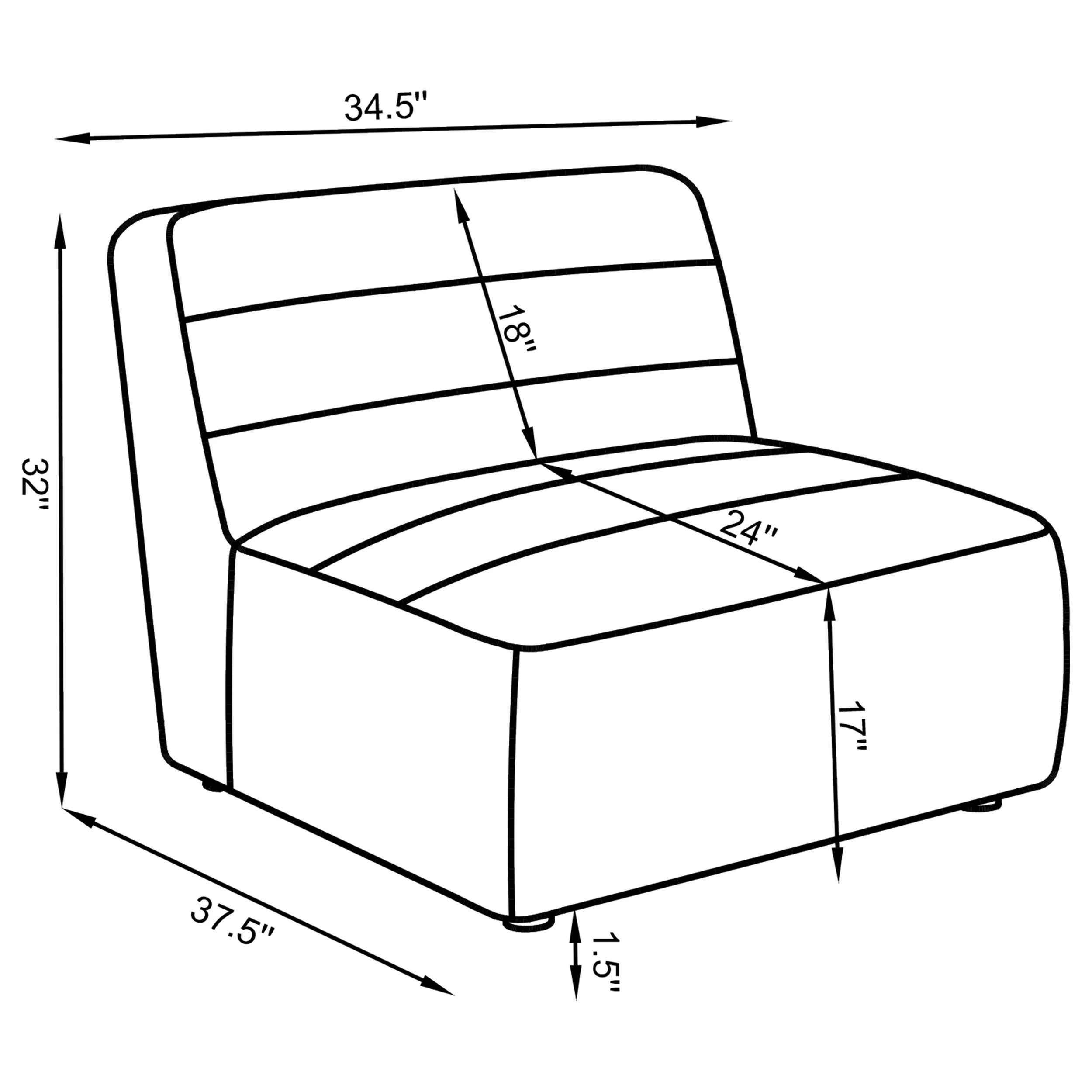 Sunny Armless Chair - Image 23