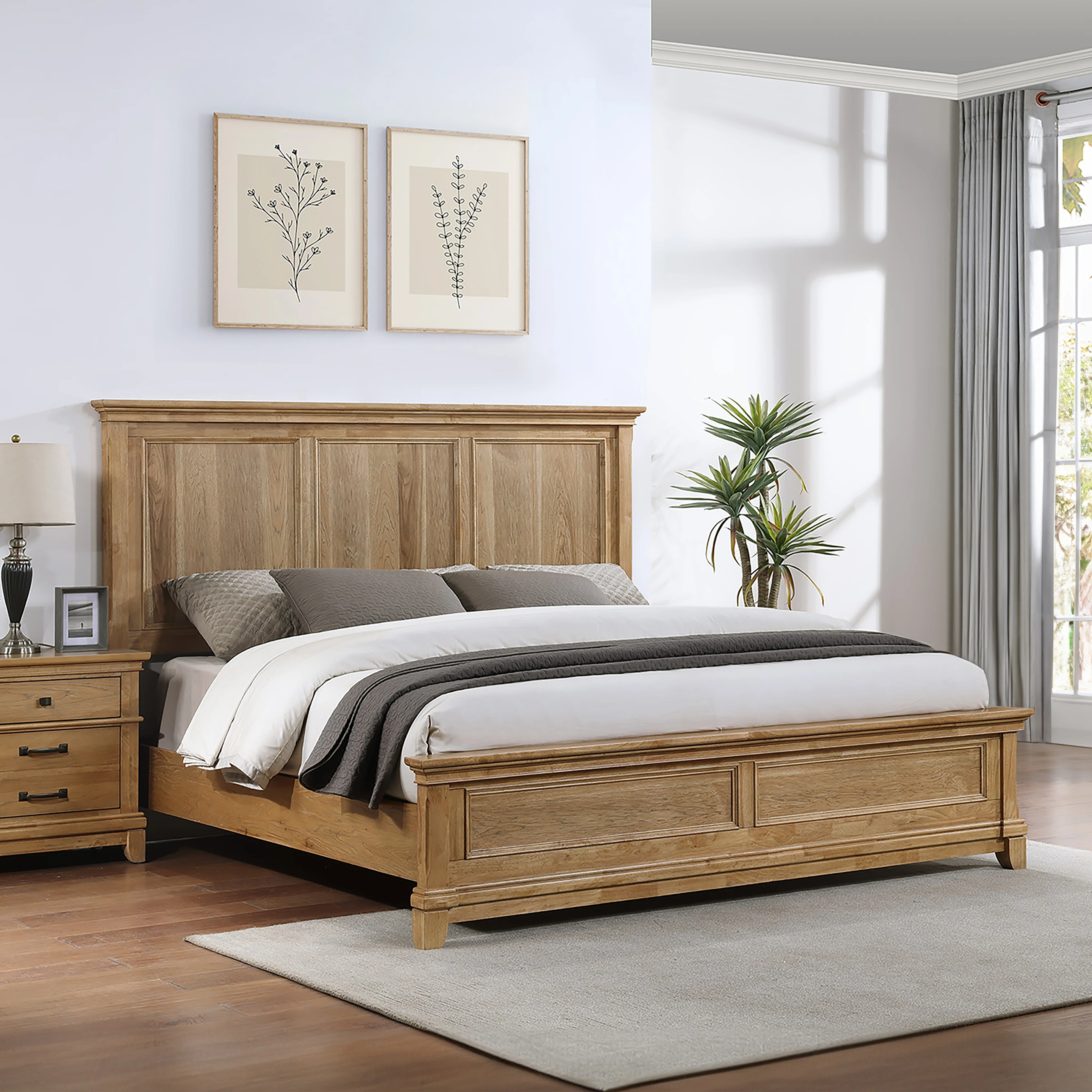 Sunstone 6/6-6/0 Ek/Wk Panel Footboard & Slats-Honey - Image 7