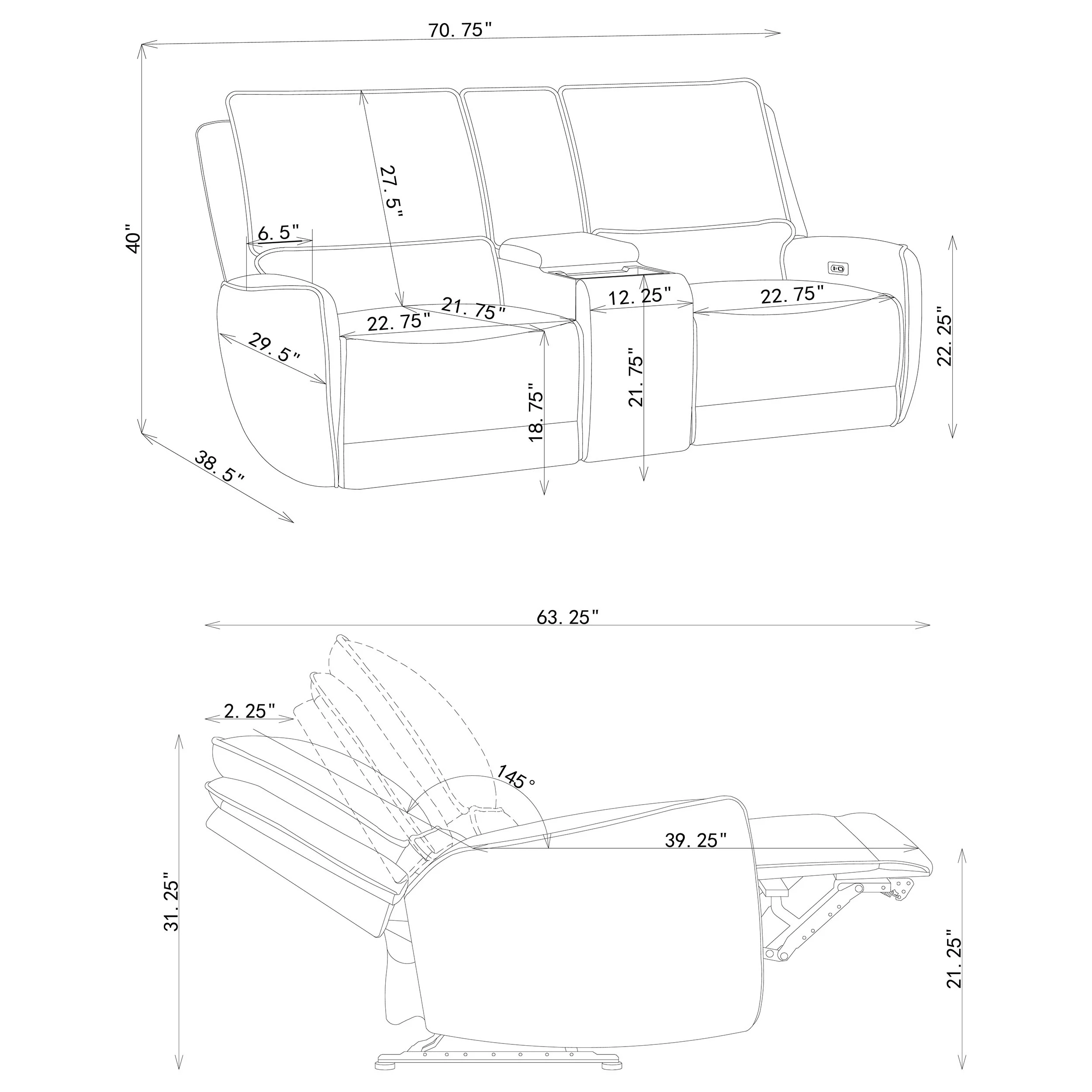 Sylmar Power Reclining Loveseat - Image 17