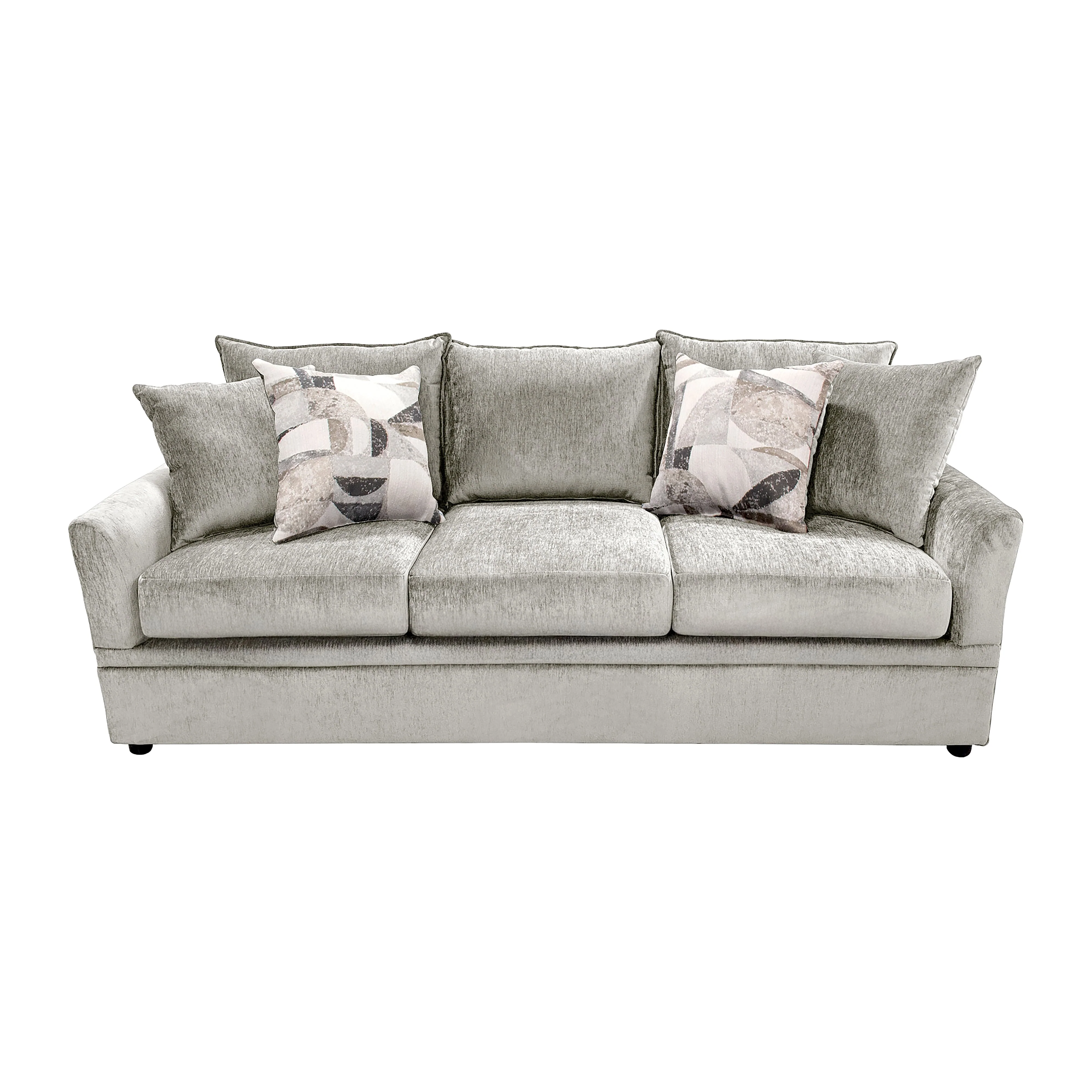 Sylvie Sofa W/4 Accent Pillows-Lush Silver Gray - Image 2