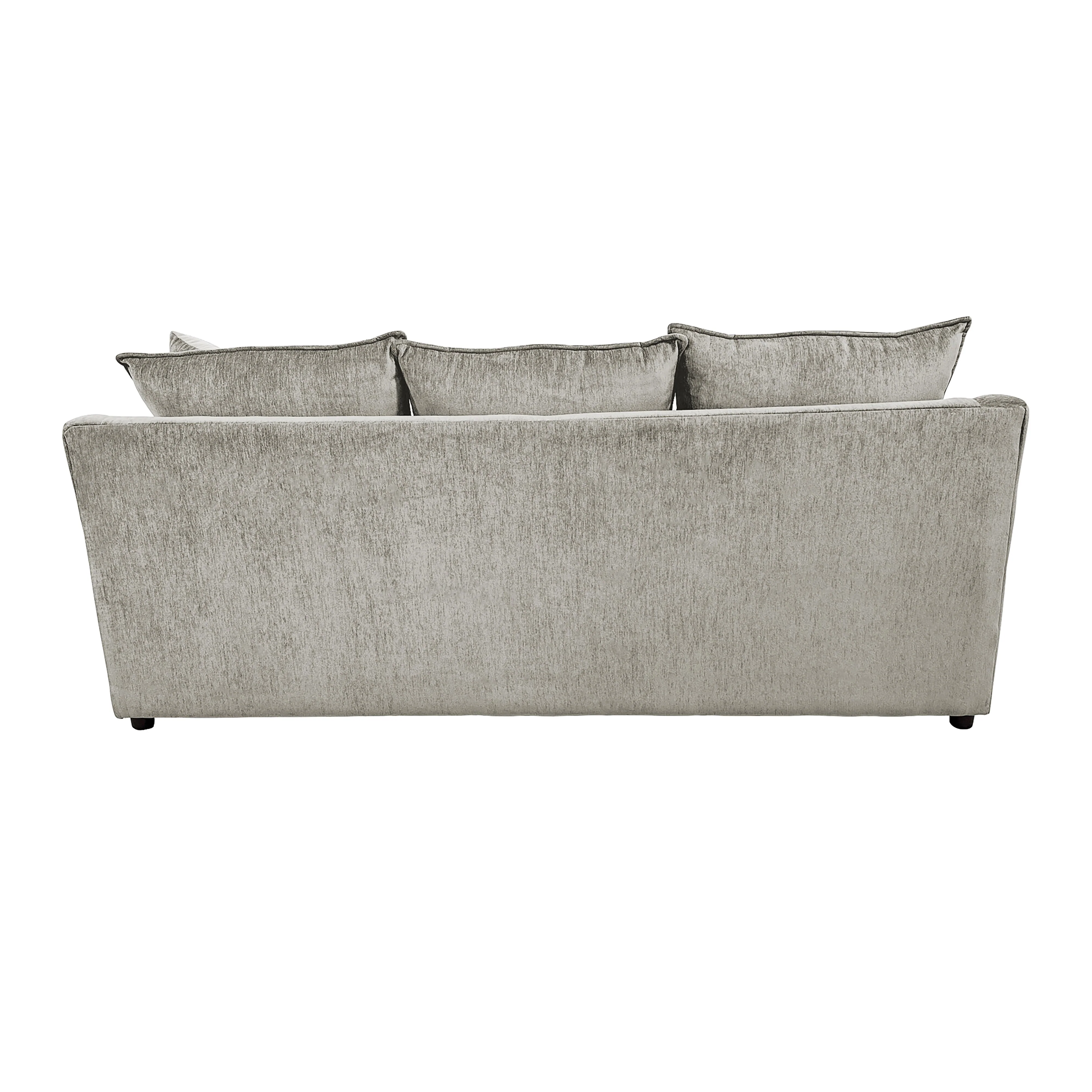 Sylvie Sofa W/4 Accent Pillows-Lush Silver Gray - Image 4