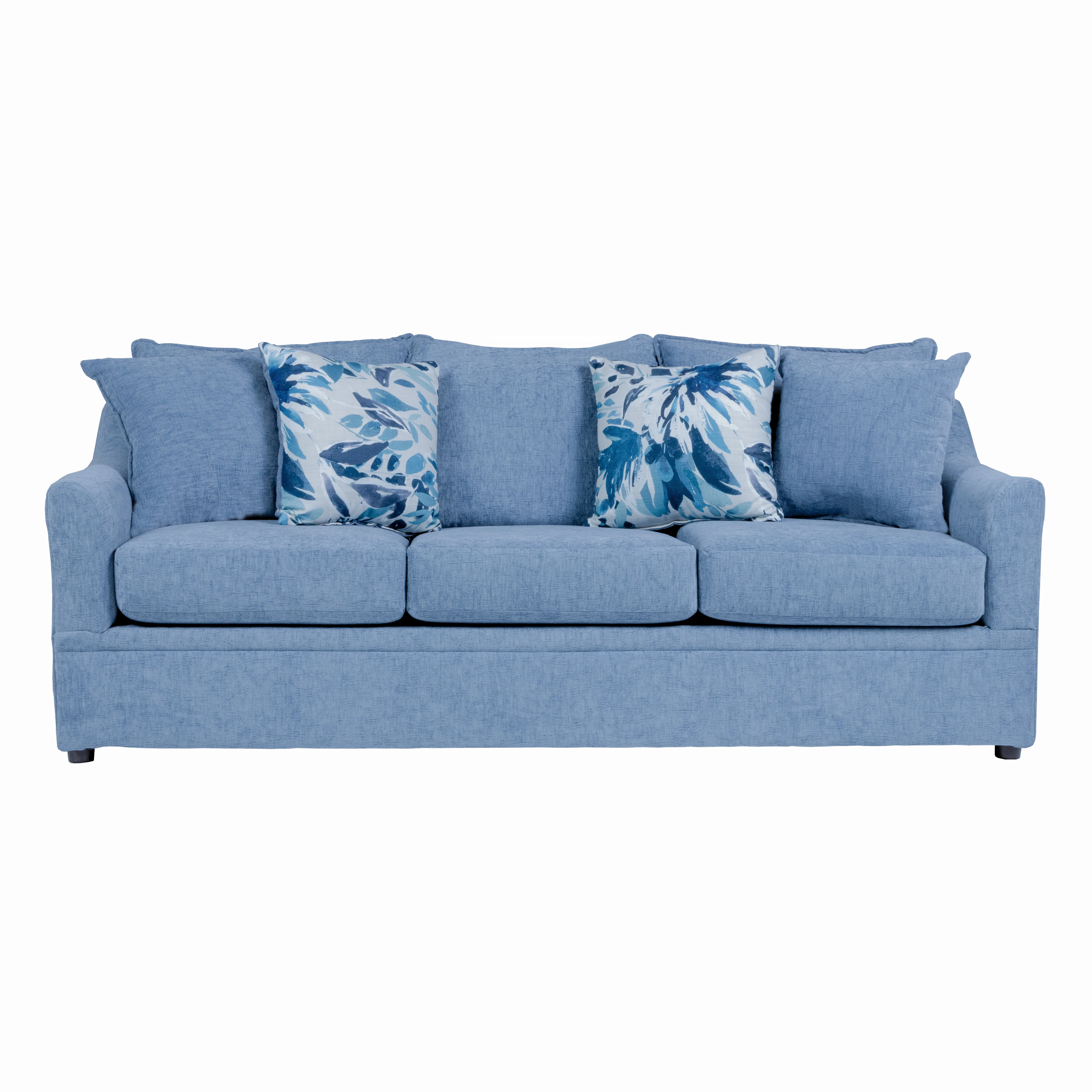 Sylvie Sofa W/4 Accent Pillows-Slate Blue - Image 2