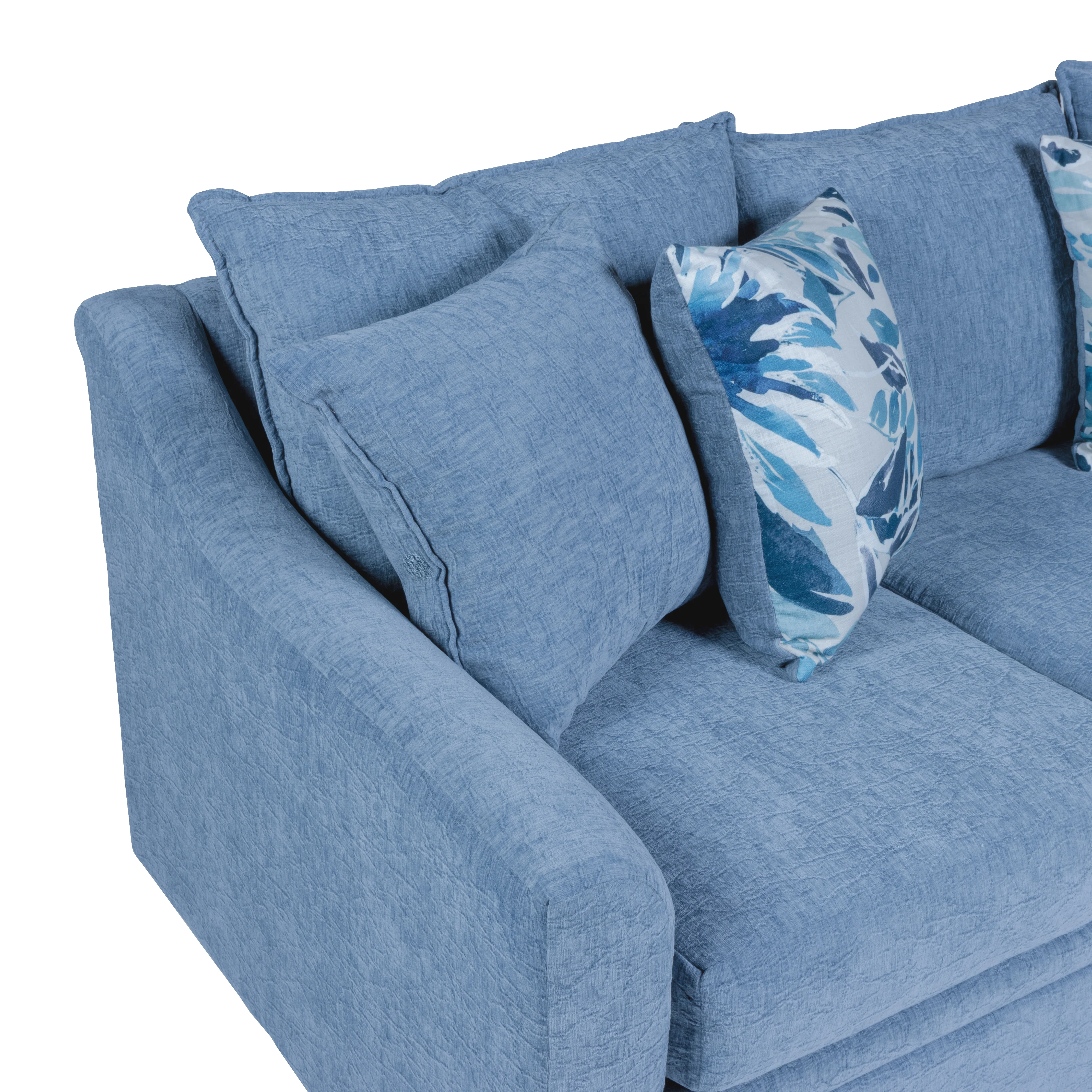 Sylvie Sofa W/4 Accent Pillows-Slate Blue - Image 5
