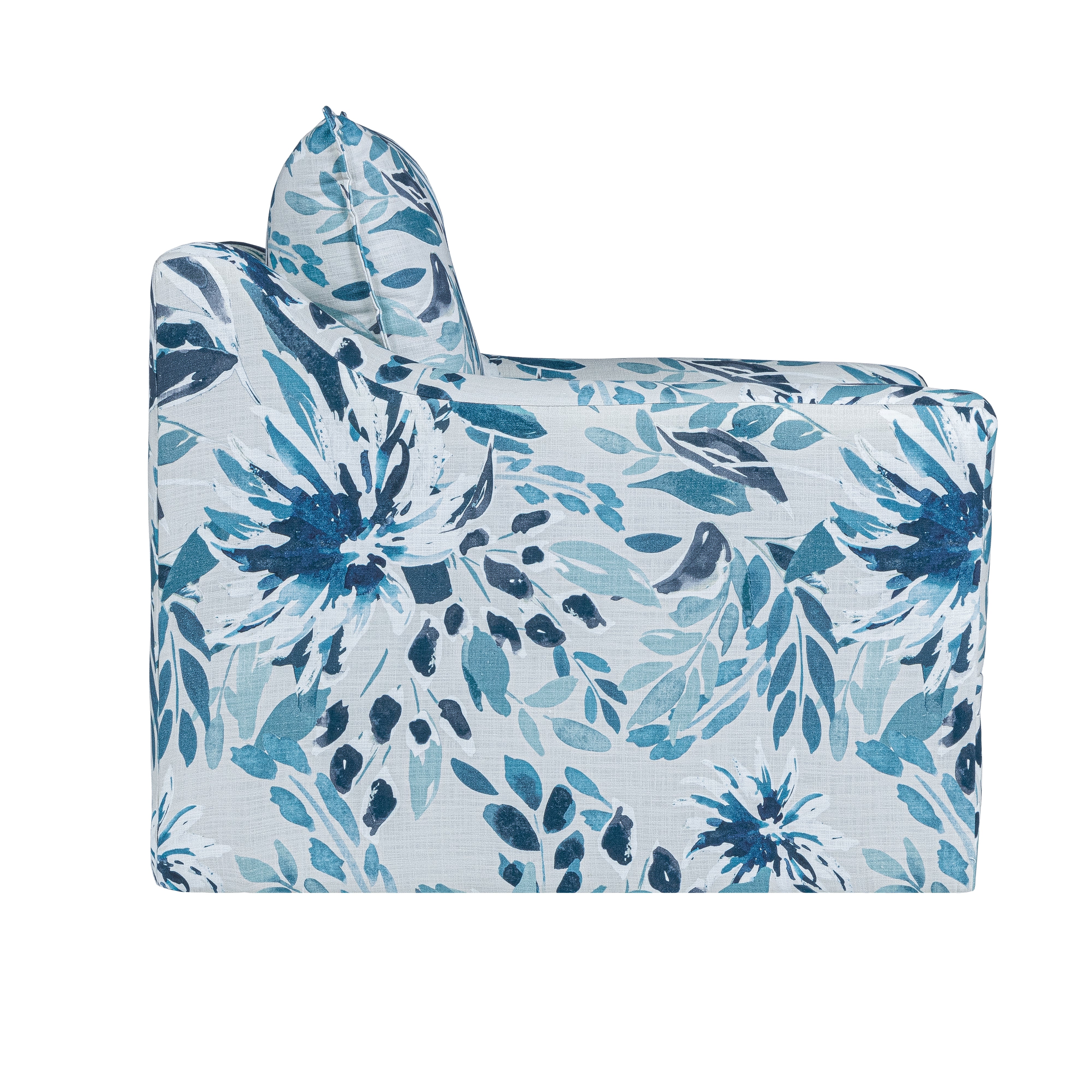 Sylvie Swivel Chair-Blue And White Print - Image 3