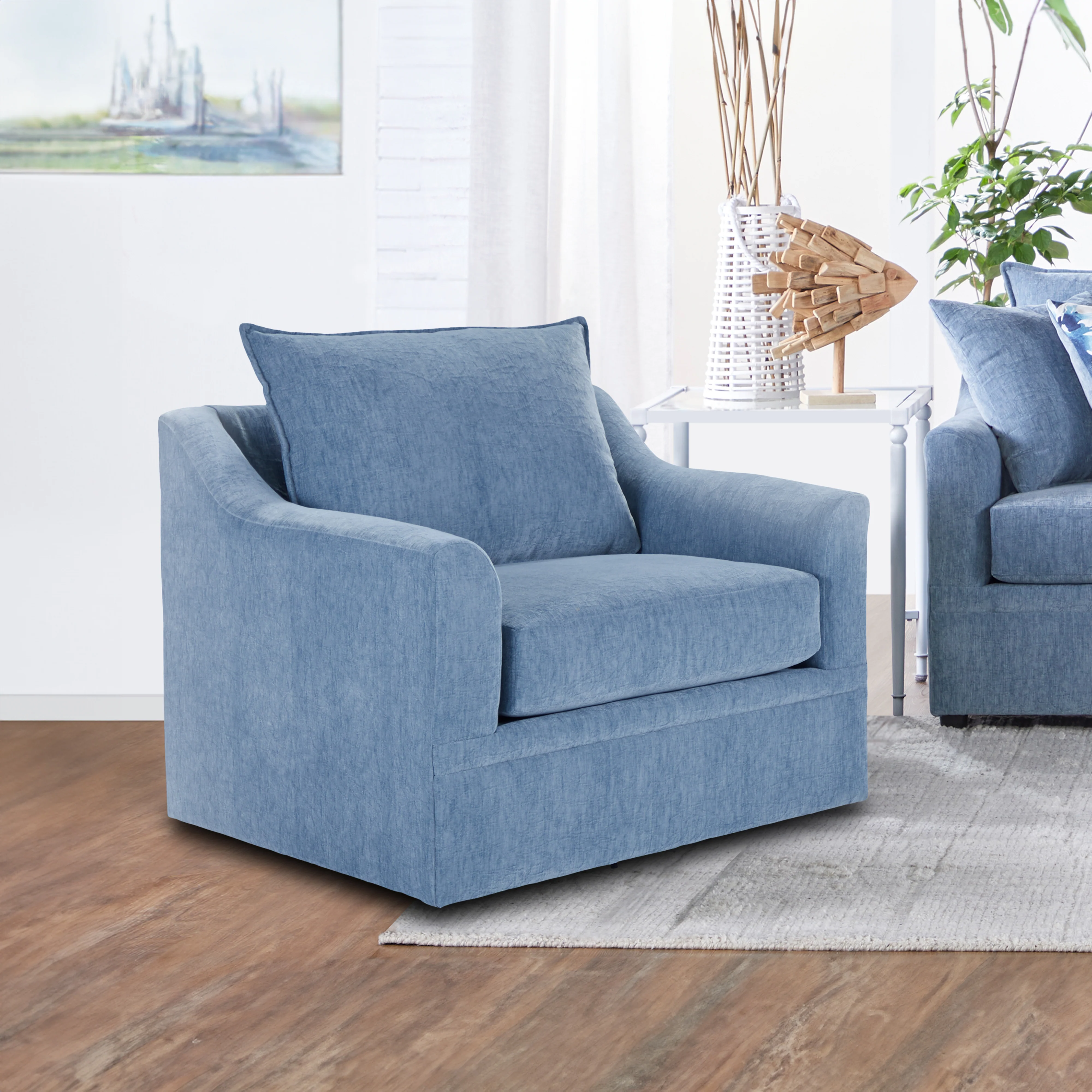 Sylvie Swivel Chair-Blue Slate - Image 6