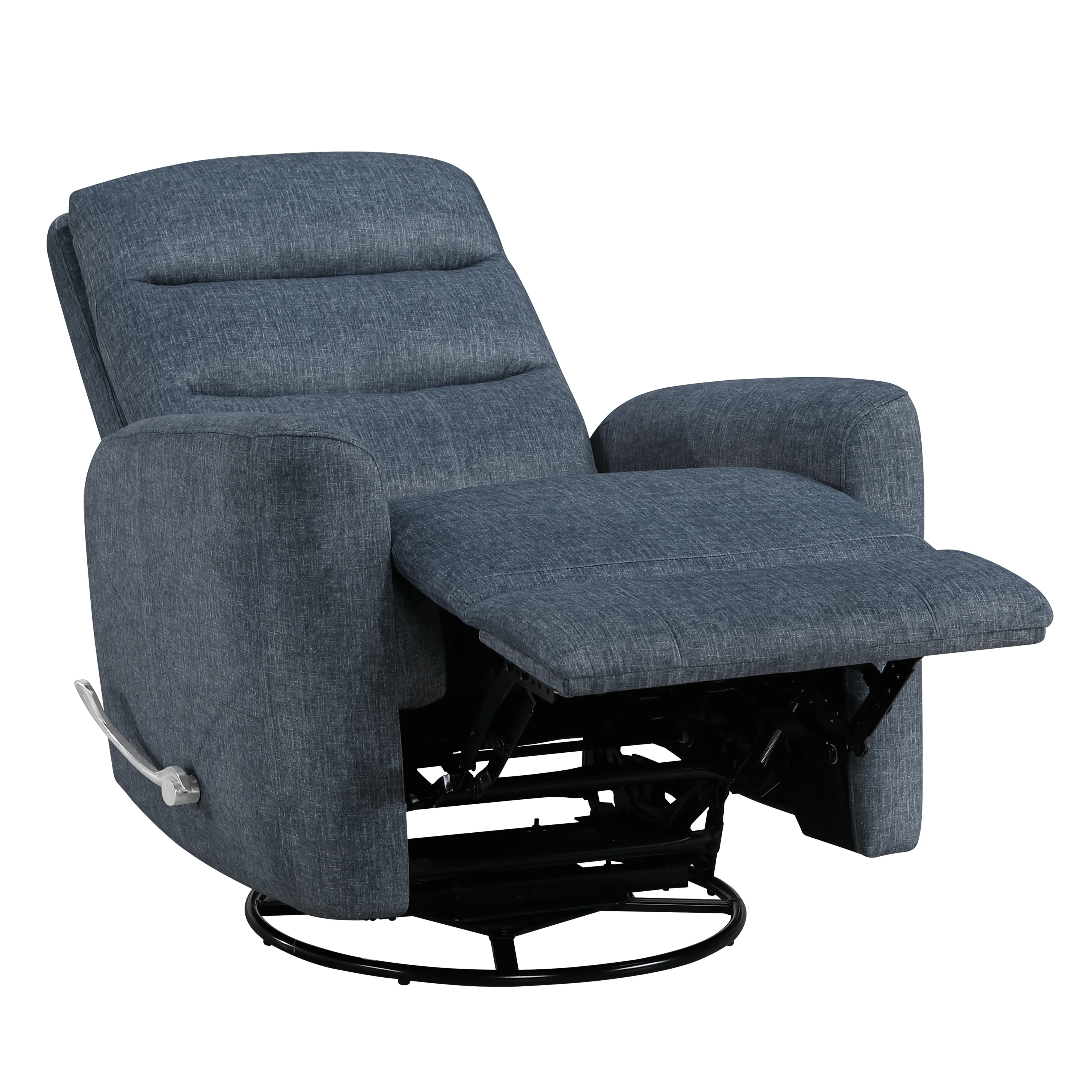Takami Swivel Recliner-Blue Poly - Image 3