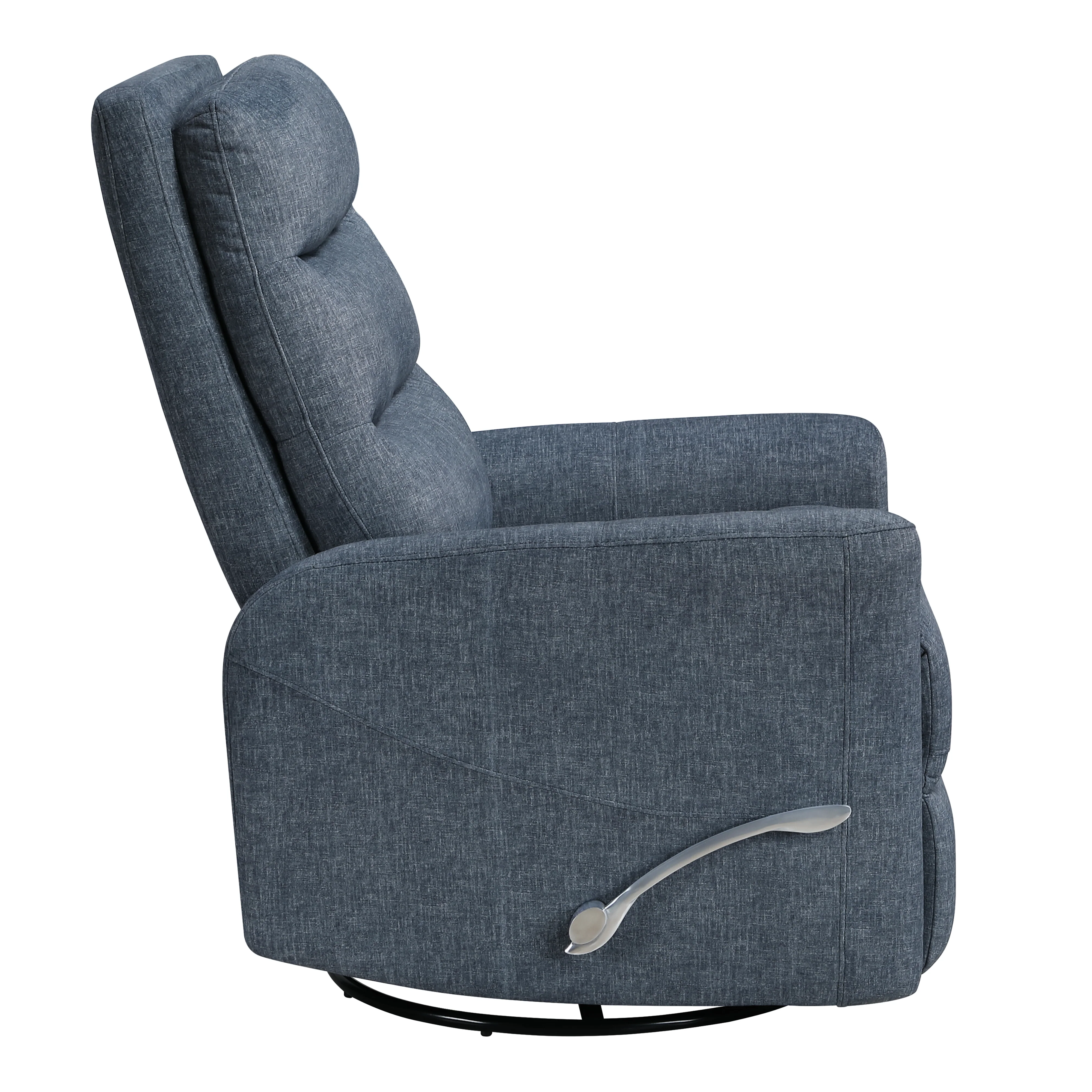 Takami Swivel Recliner-Blue Poly - Image 4