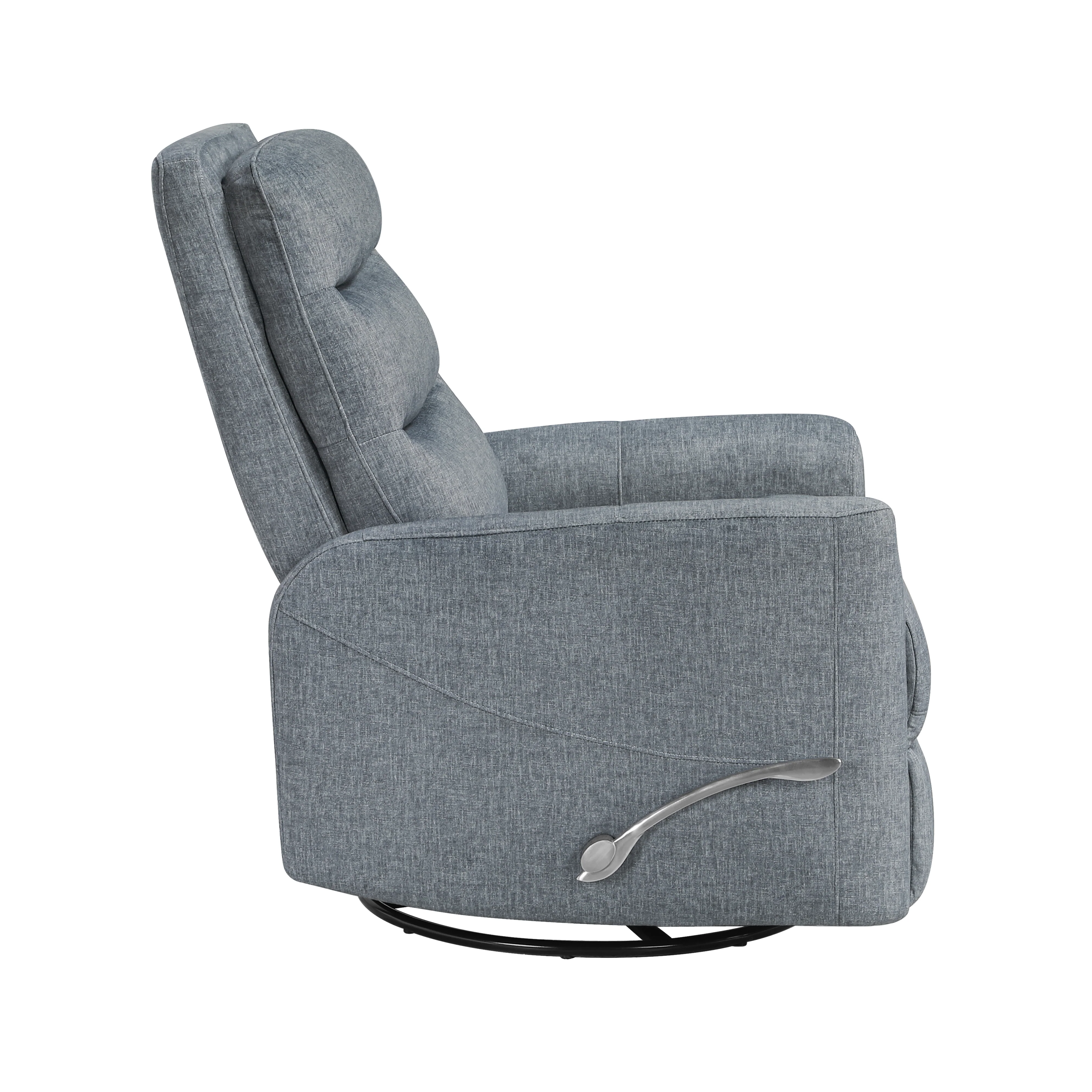 Takami Swivel Recliner-Granite Poly - Image 4