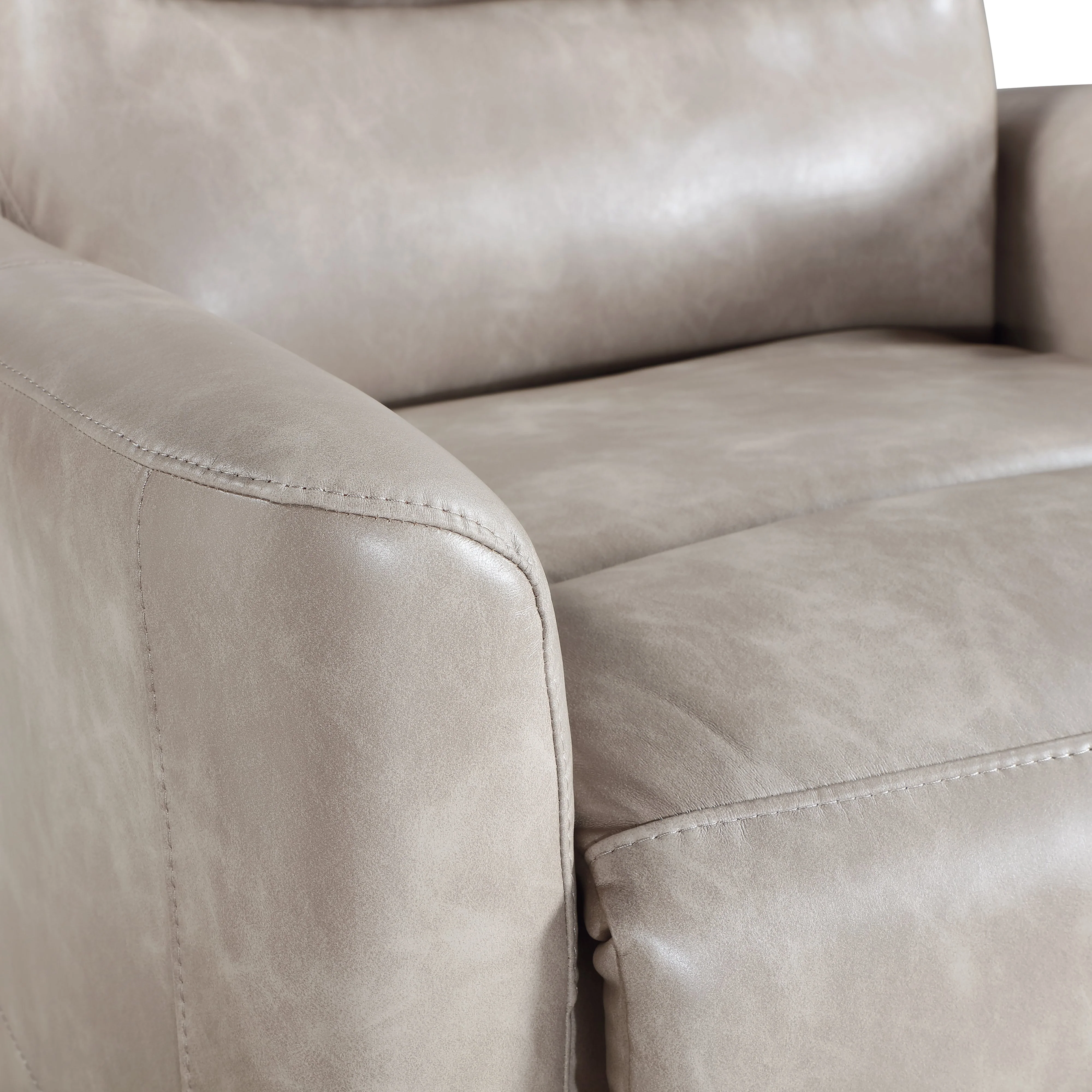 Takami Swivel Recliner-Gray Vegan Leather - Image 6