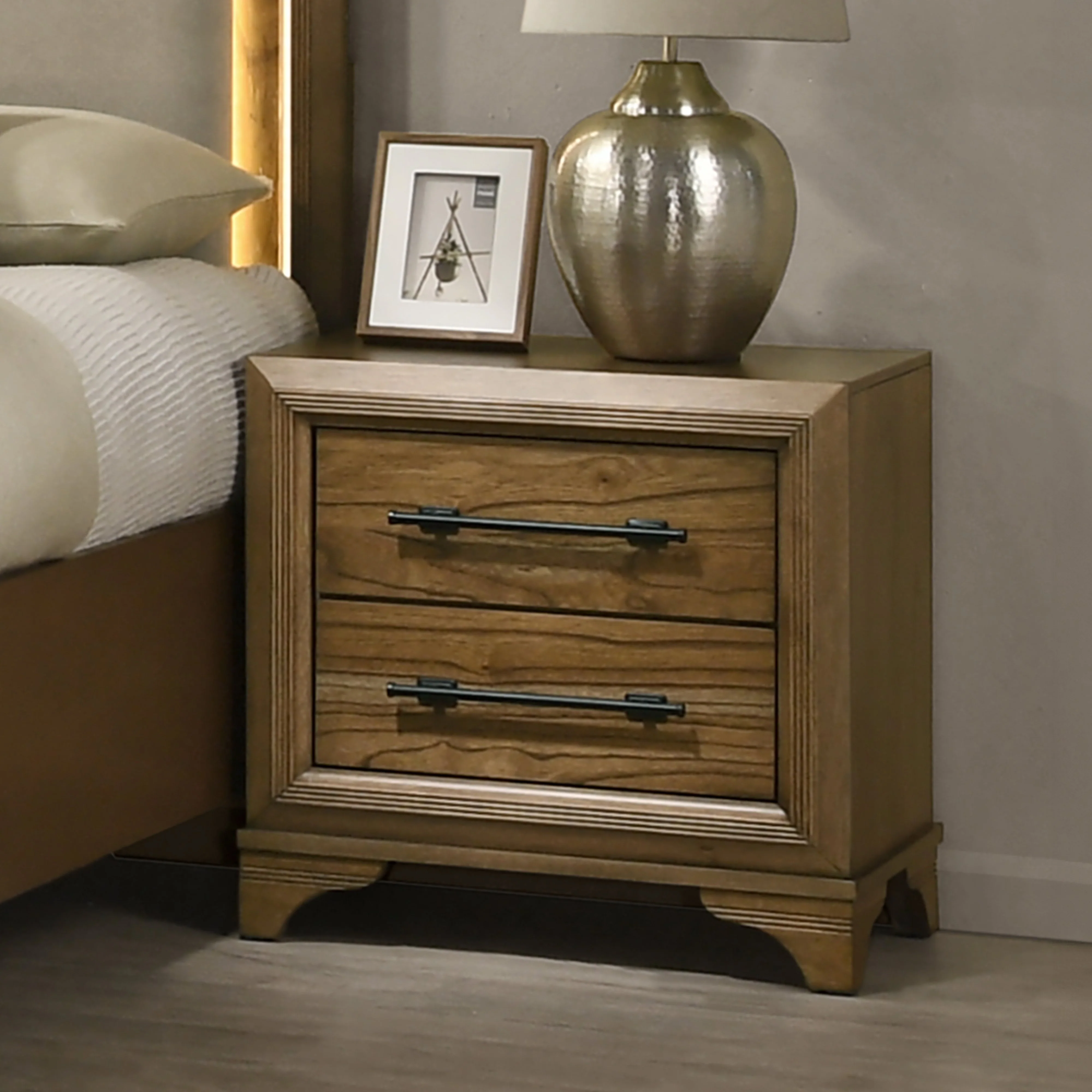 Talcott Nightstand- Honey - Image 7