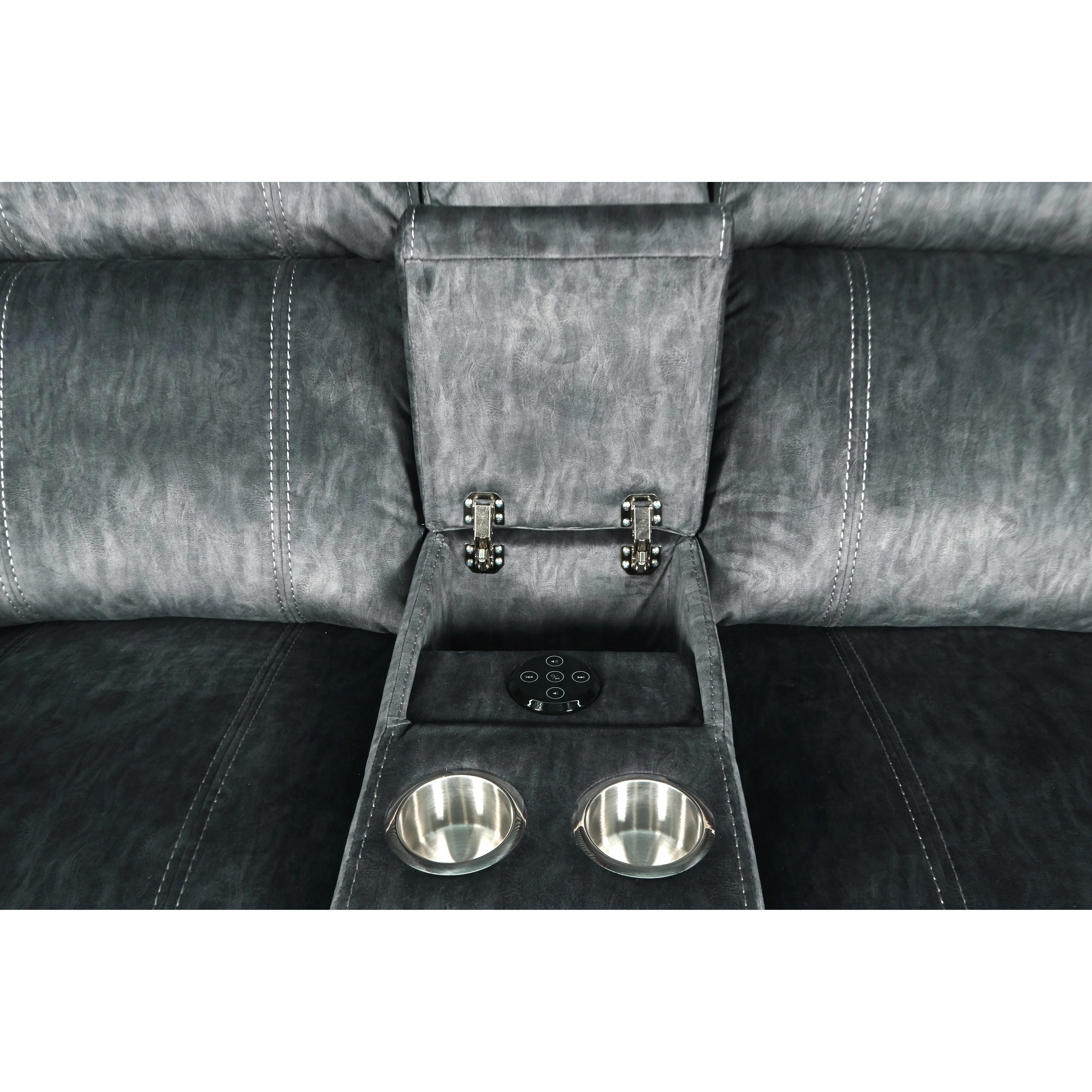 TANGO CONSOLE LOVESEAT W/SPEAKER & PWR FR-SHADOW - Image 8
