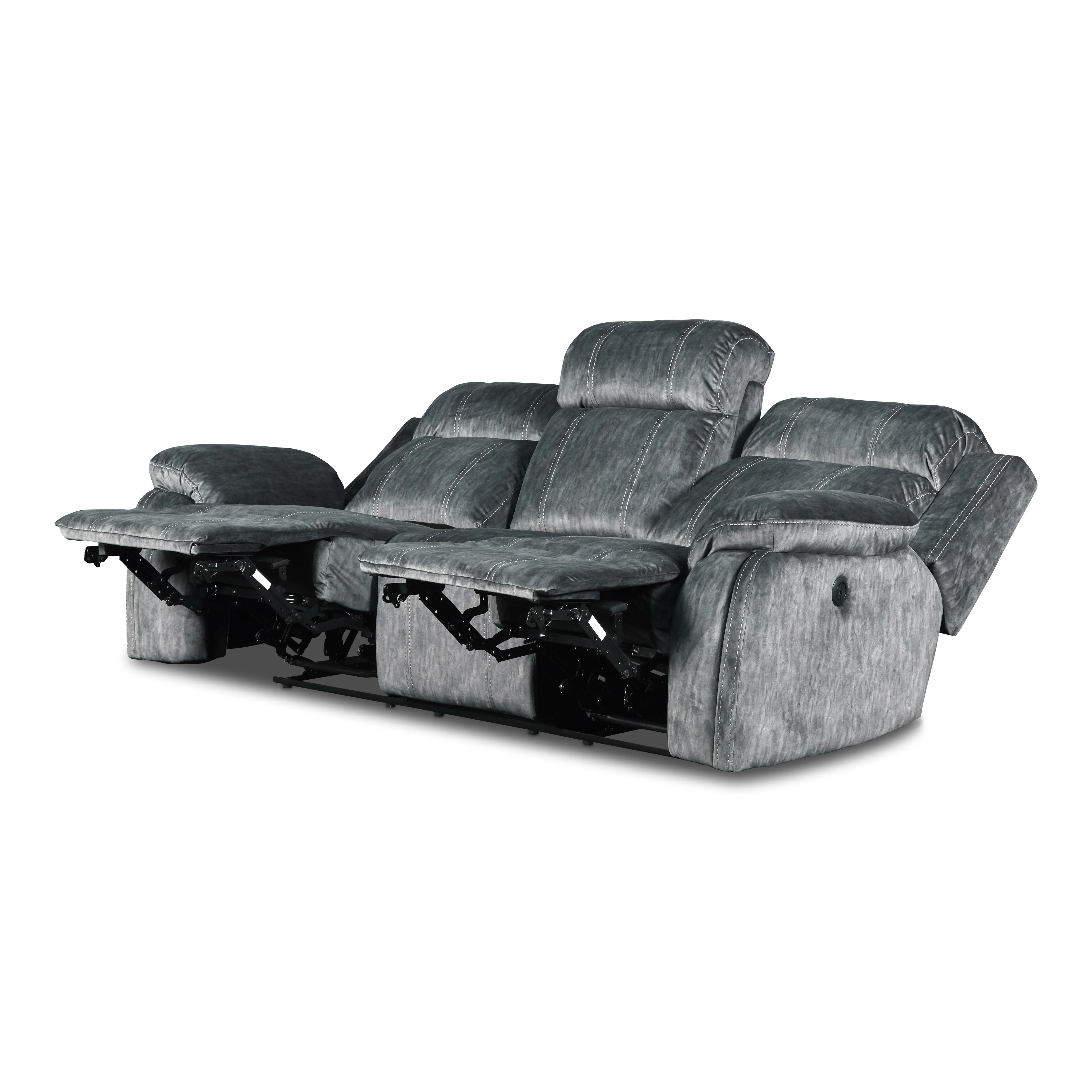 TANGO DUAL RECLINER SOFA W/PWR FR-SHADOW - Image 4