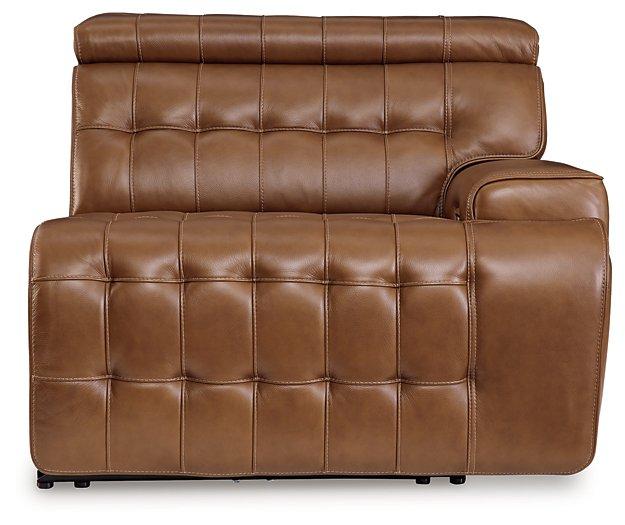 Temmpton Dual Power Leather Reclining Modular Loveseat with Console - Image 14