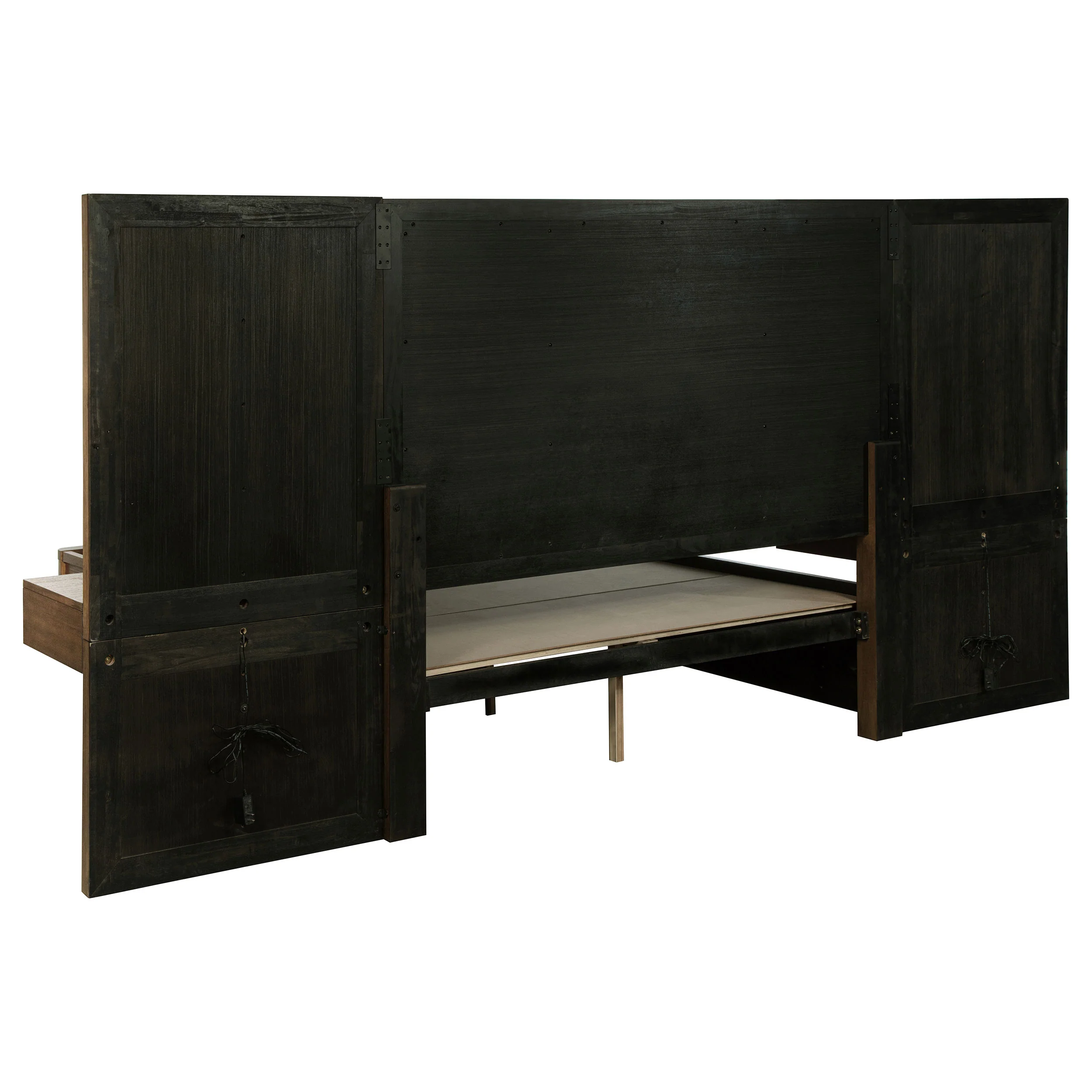 Terrace Wall Panel Platform Storage Bed with Attached Nightstands - Image 4