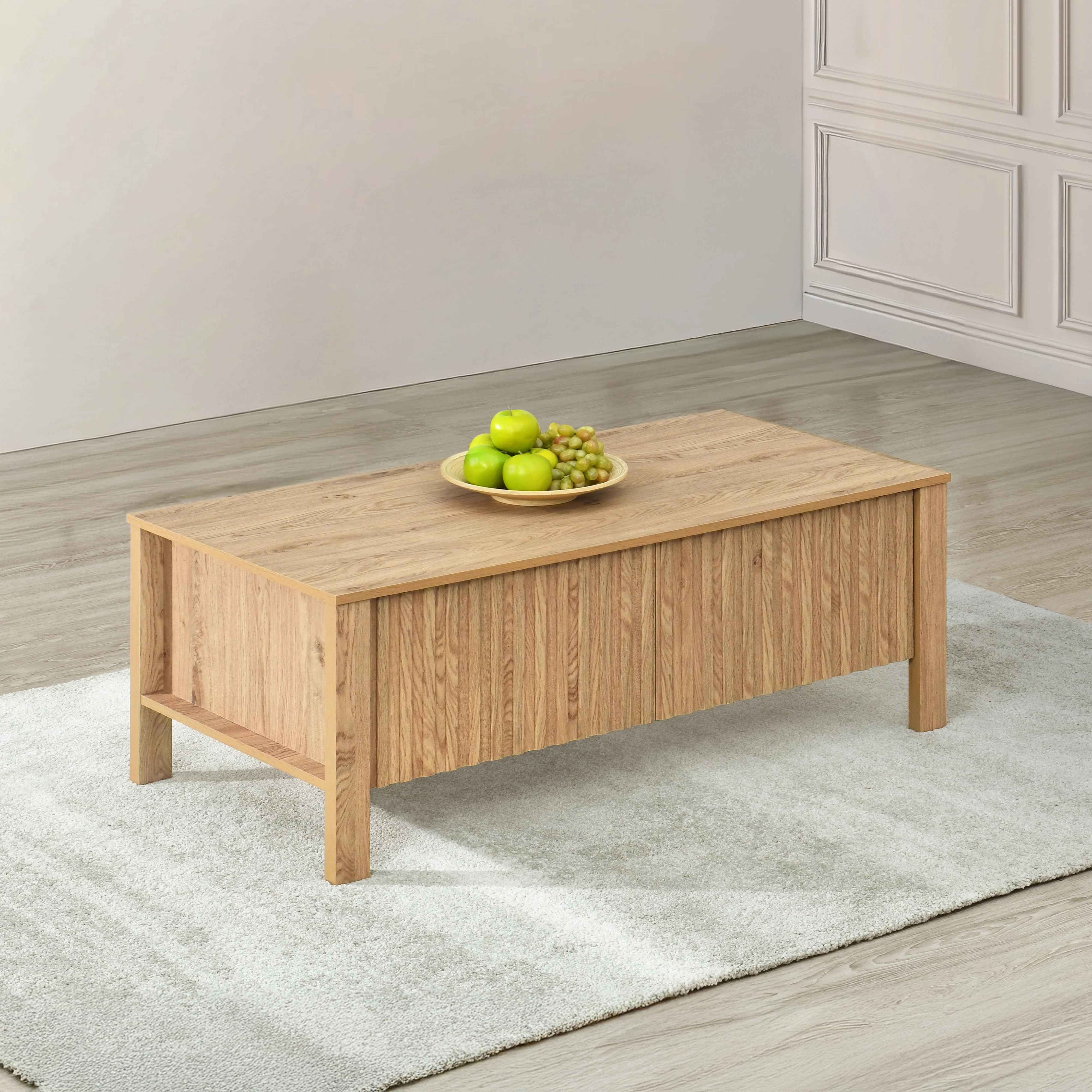 Thayer 47" Two Drawer Coffee Table-Natural - Image 8